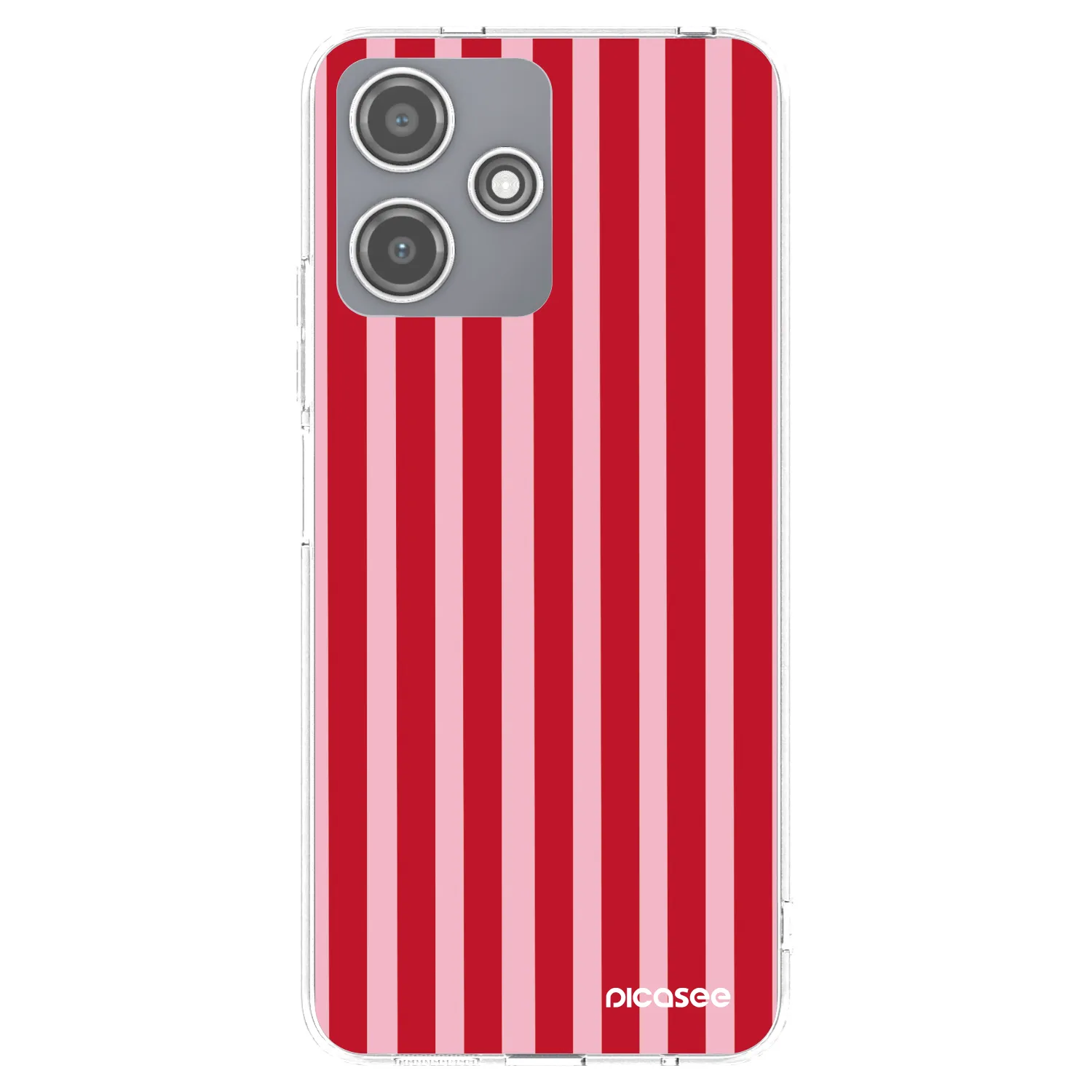 Picasee silikonski prozorni ovitek za Xiaomi Redmi 12 5G - Lines red