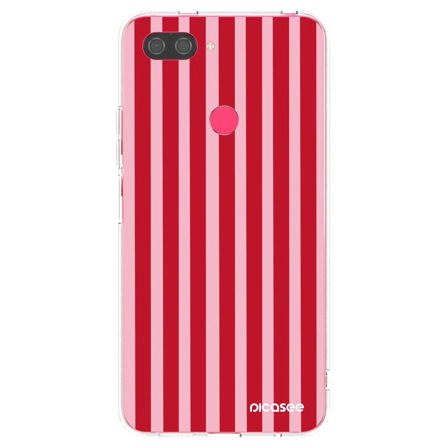 Picasee silikonski prozorni ovitek za Xiaomi Mi 8 Lite - Lines red