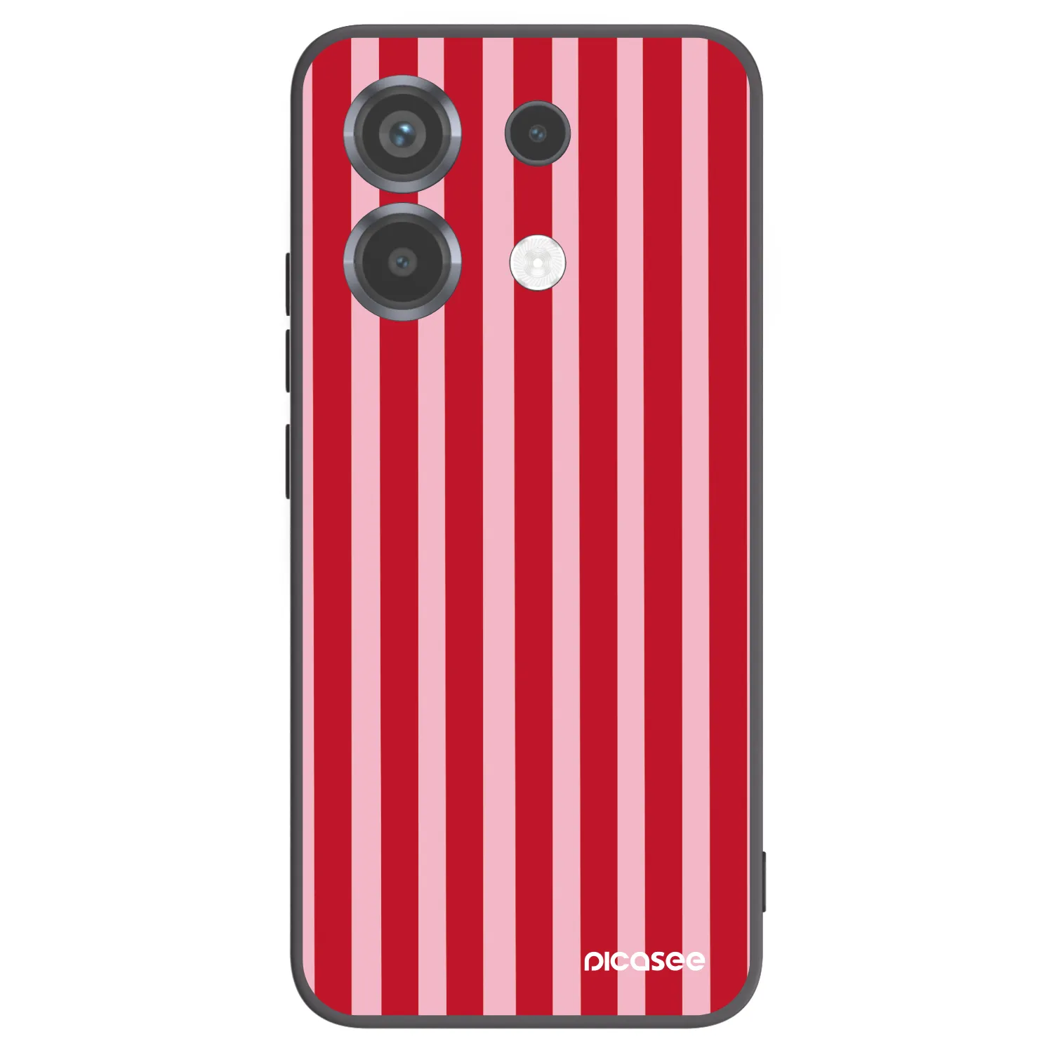 Picasee silikonski črni ovitek za Xiaomi Poco X6 - Lines red