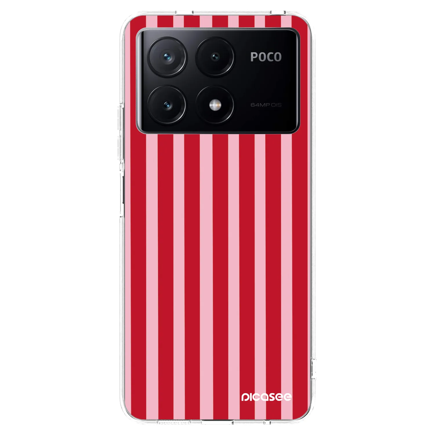 Picasee silikonski prozorni ovitek za Xiaomi Poco X6 Pro - Lines red