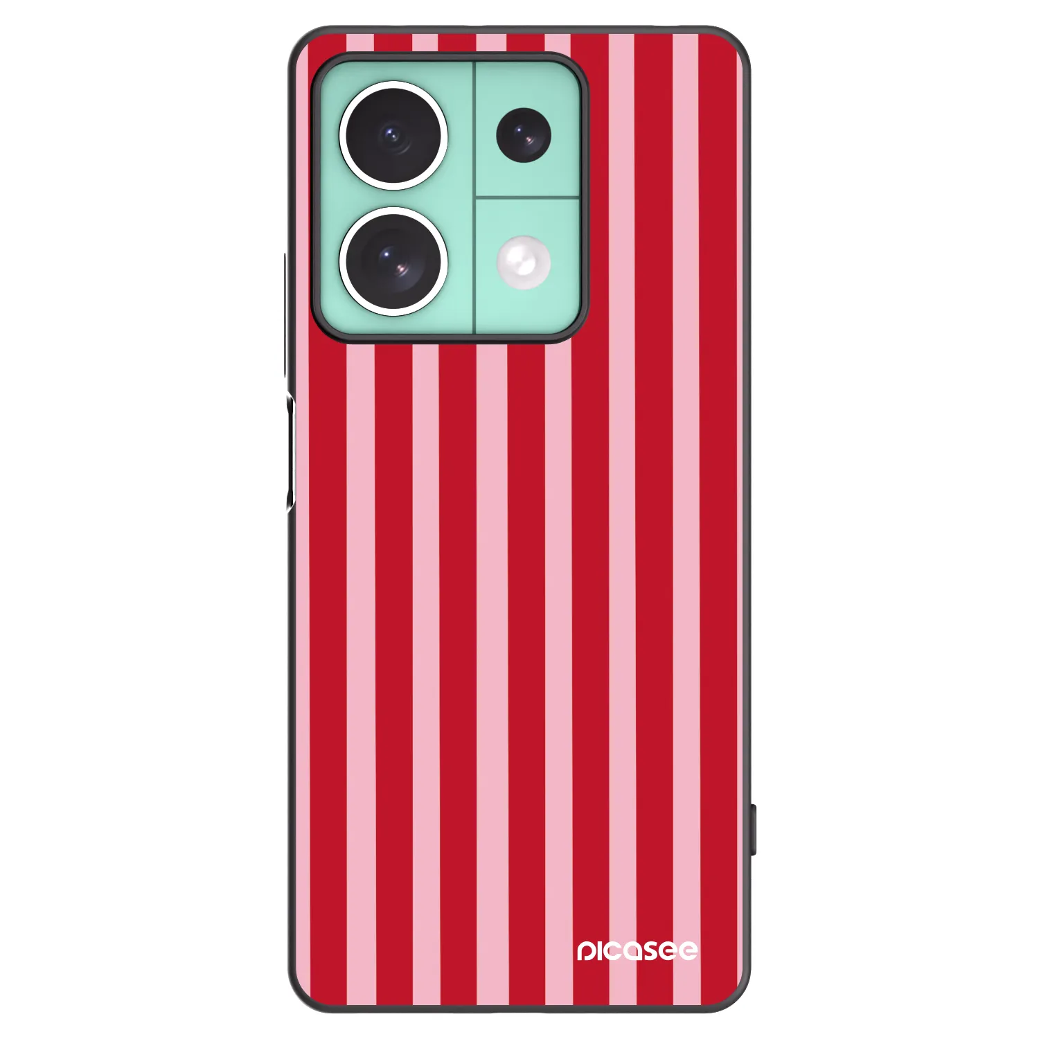 Picasee silikonski črni ovitek za Xiaomi Redmi Note 13 5G - Lines red