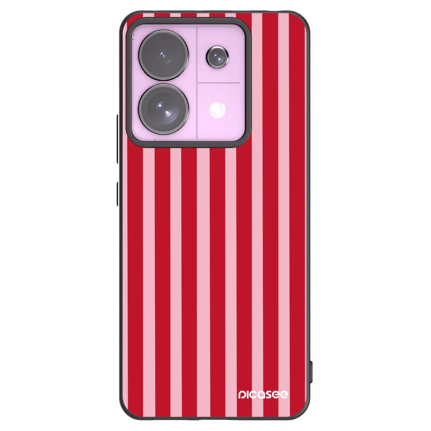 Picasee silikonski črni ovitek za Xiaomi Redmi Note 13 Pro 5G - Lines red