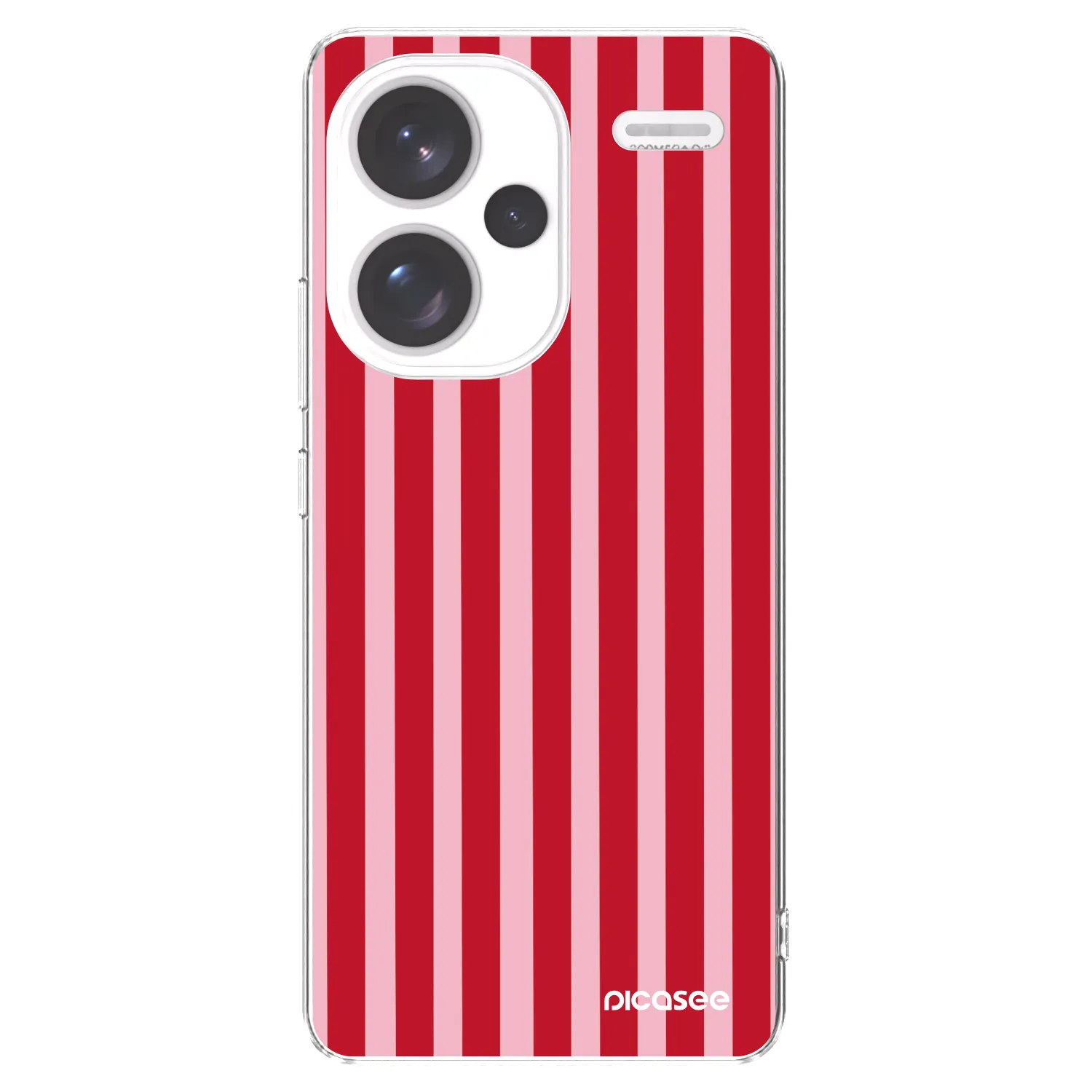 Picasee silikonski prozorni ovitek za Xiaomi Redmi Note 13 Pro+ 5G - Lines red