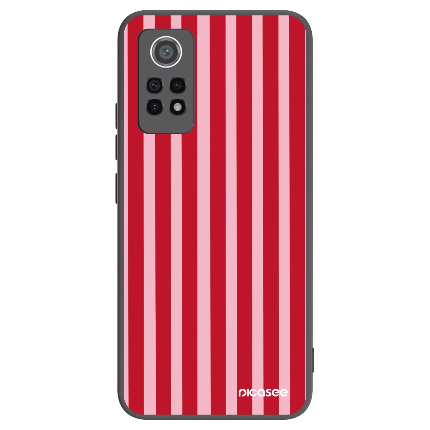 Picasee silikonski črni ovitek za Xiaomi Redmi Note 12 Pro 4G - Lines red