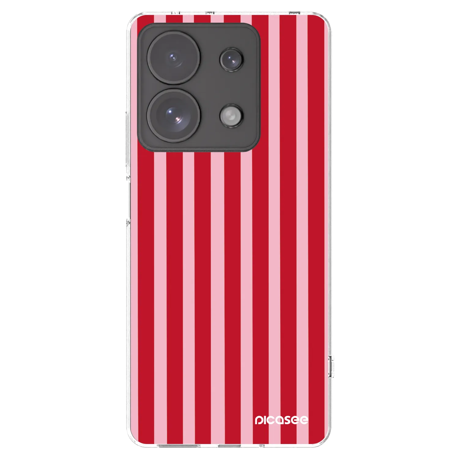 Picasee silikonski prozorni ovitek za Xiaomi Redmi Note 13 Pro 4G - Lines red