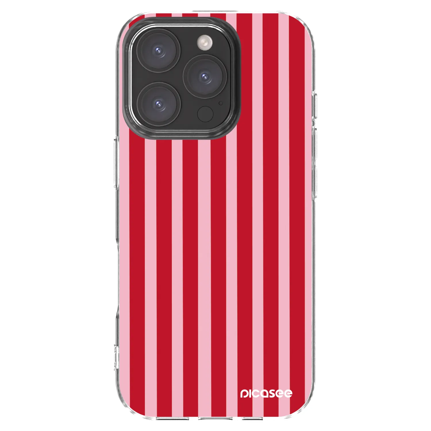 Picasee silikonski prozorni ovitek za Apple iPhone 16 Pro - Lines red