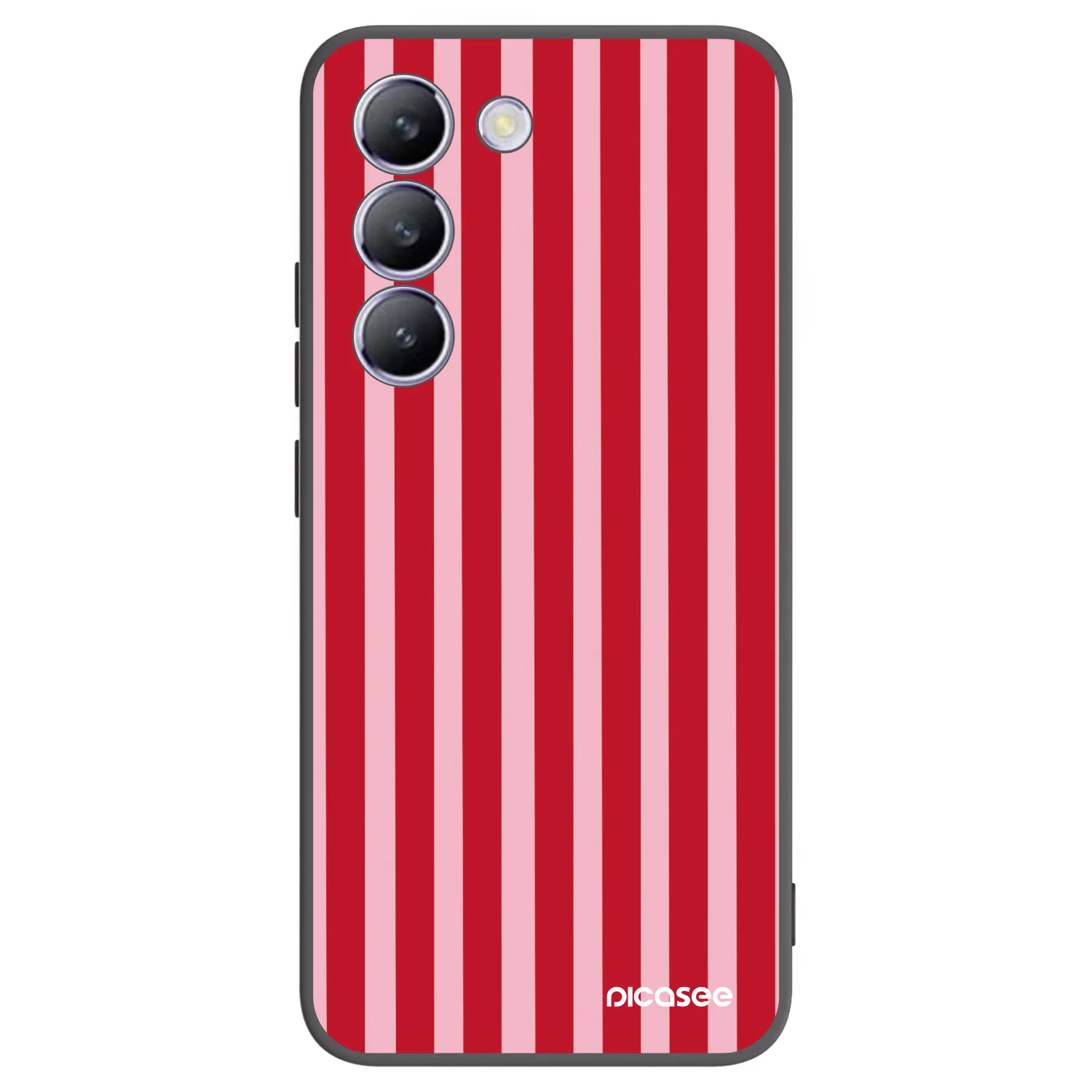 Picasee silikonski črni ovitek za Vivo V40 SE 5G - Lines red