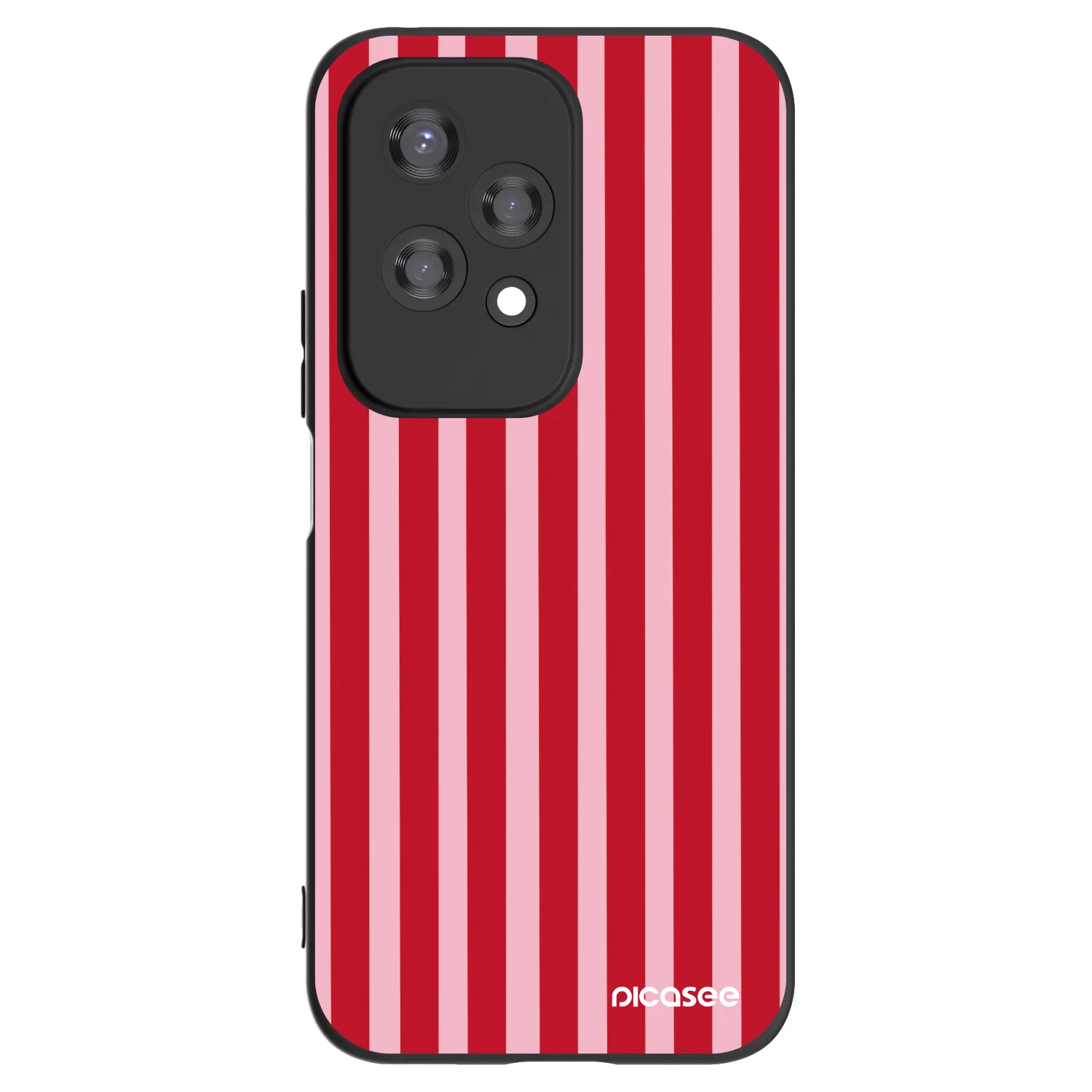 Picasee silikonski črni ovitek za Honor 200 Lite - Lines red