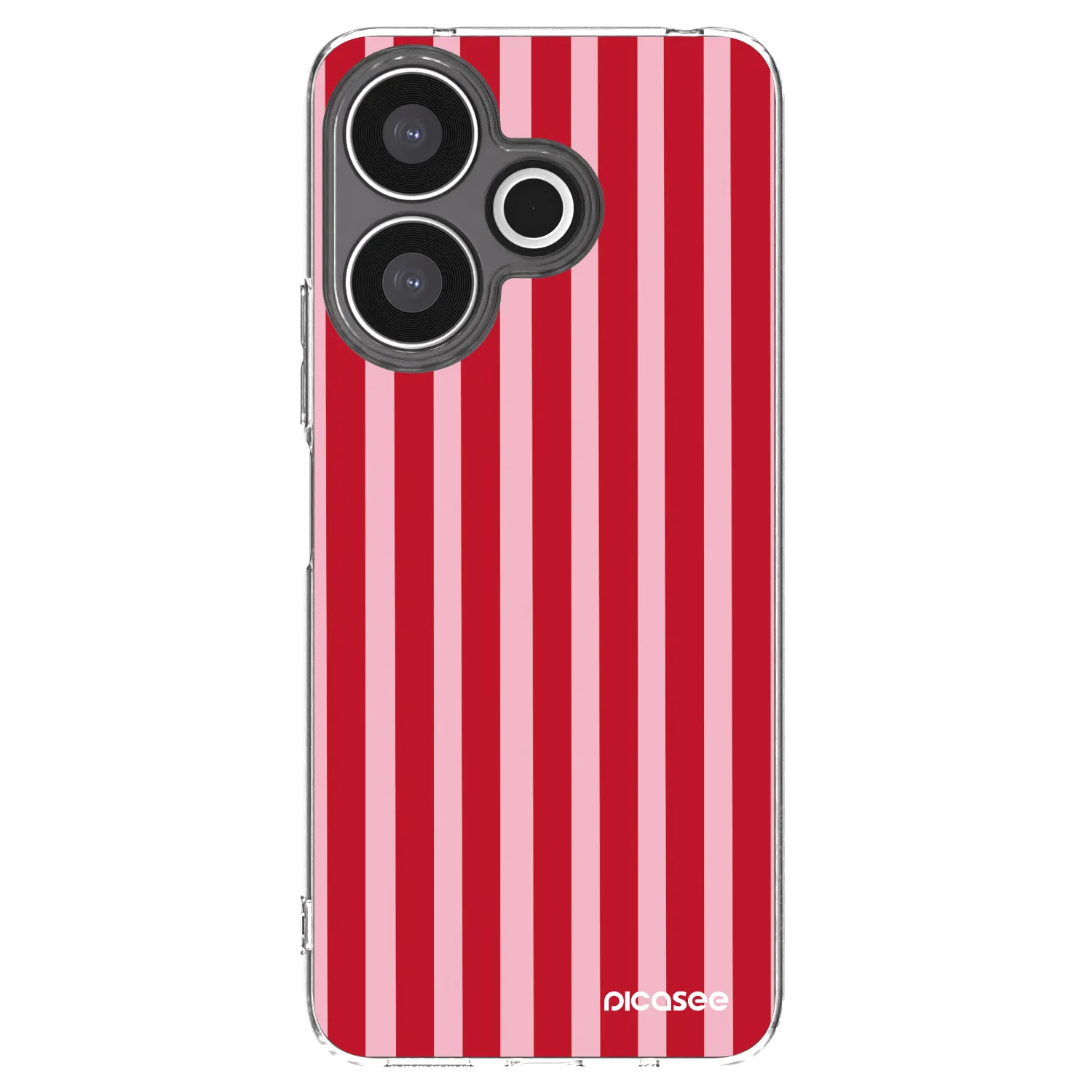 Picasee silikonski prozorni ovitek za Xiaomi Redmi 13 4G - Lines red