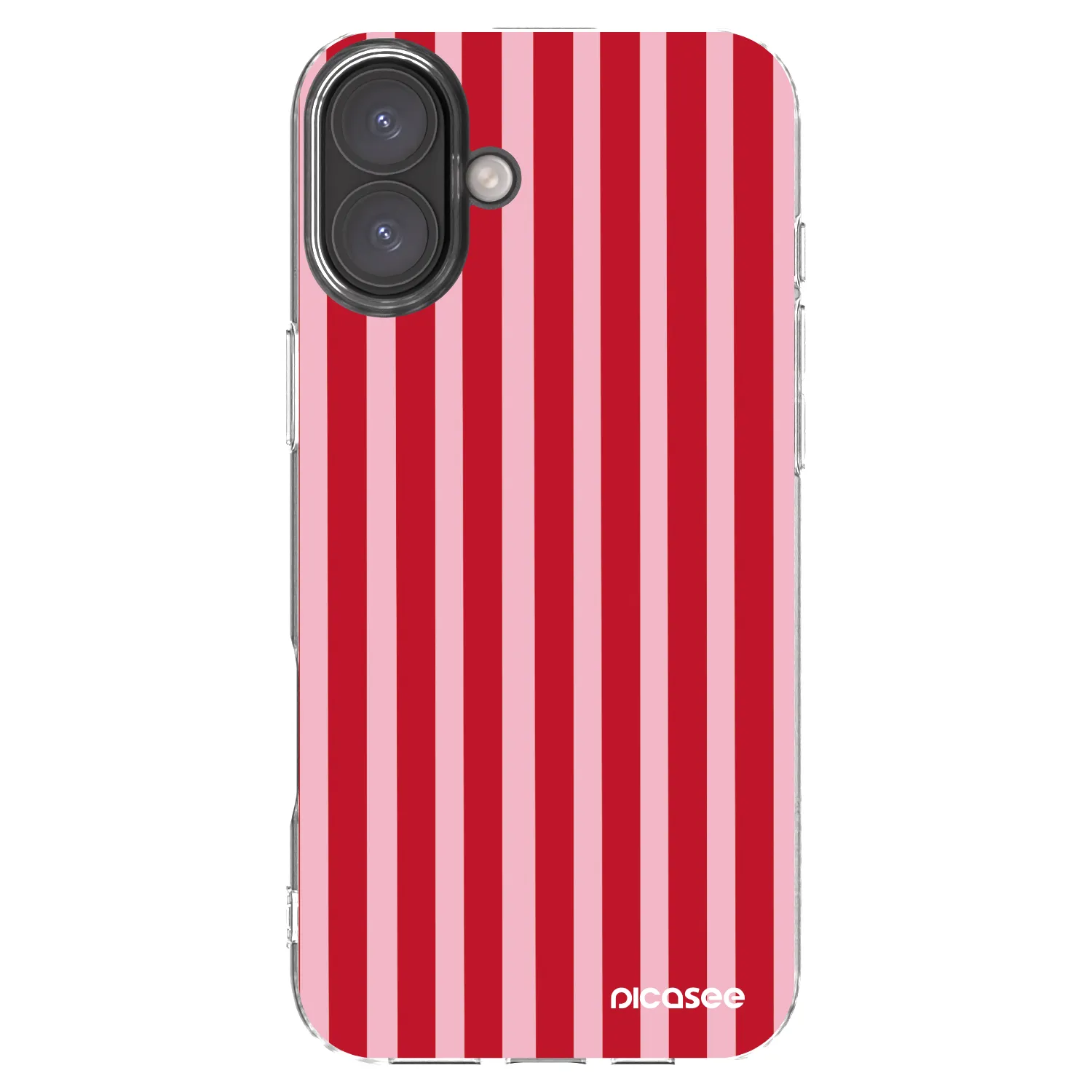 Picasee silikonski prozorni ovitek za Apple iPhone 16 Plus - Lines red