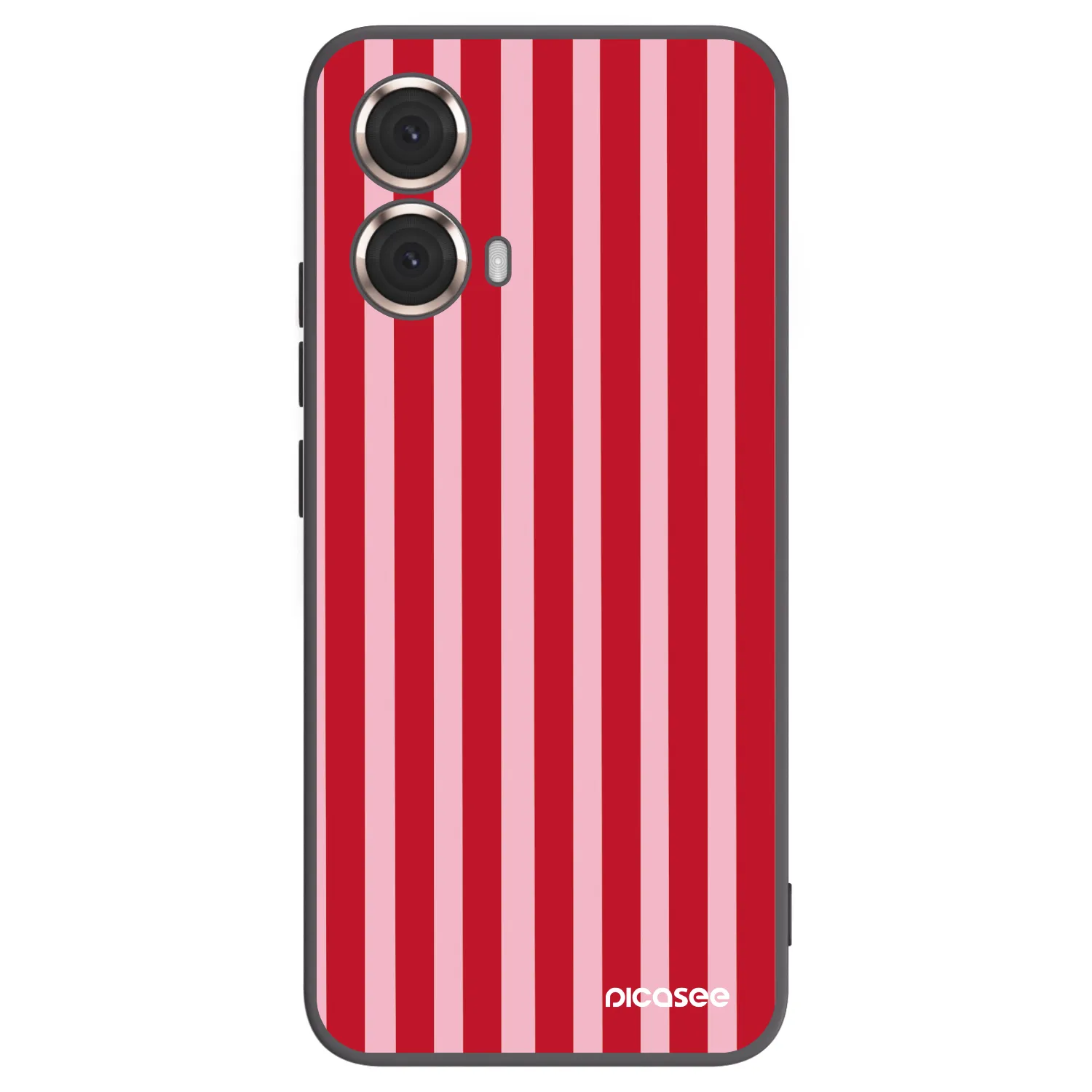 Picasee silikonski črni ovitek za Motorola Moto G85 - Lines red