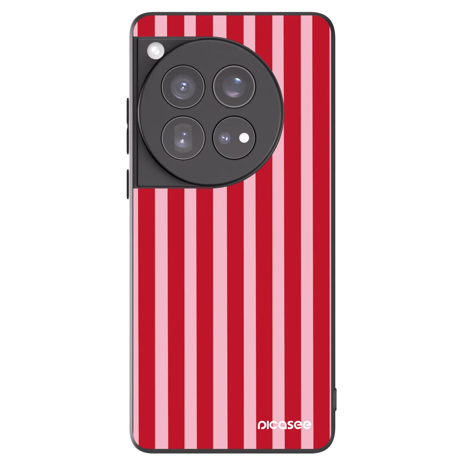 Picasee silikonski črni ovitek za OnePlus 12 5G - Lines red