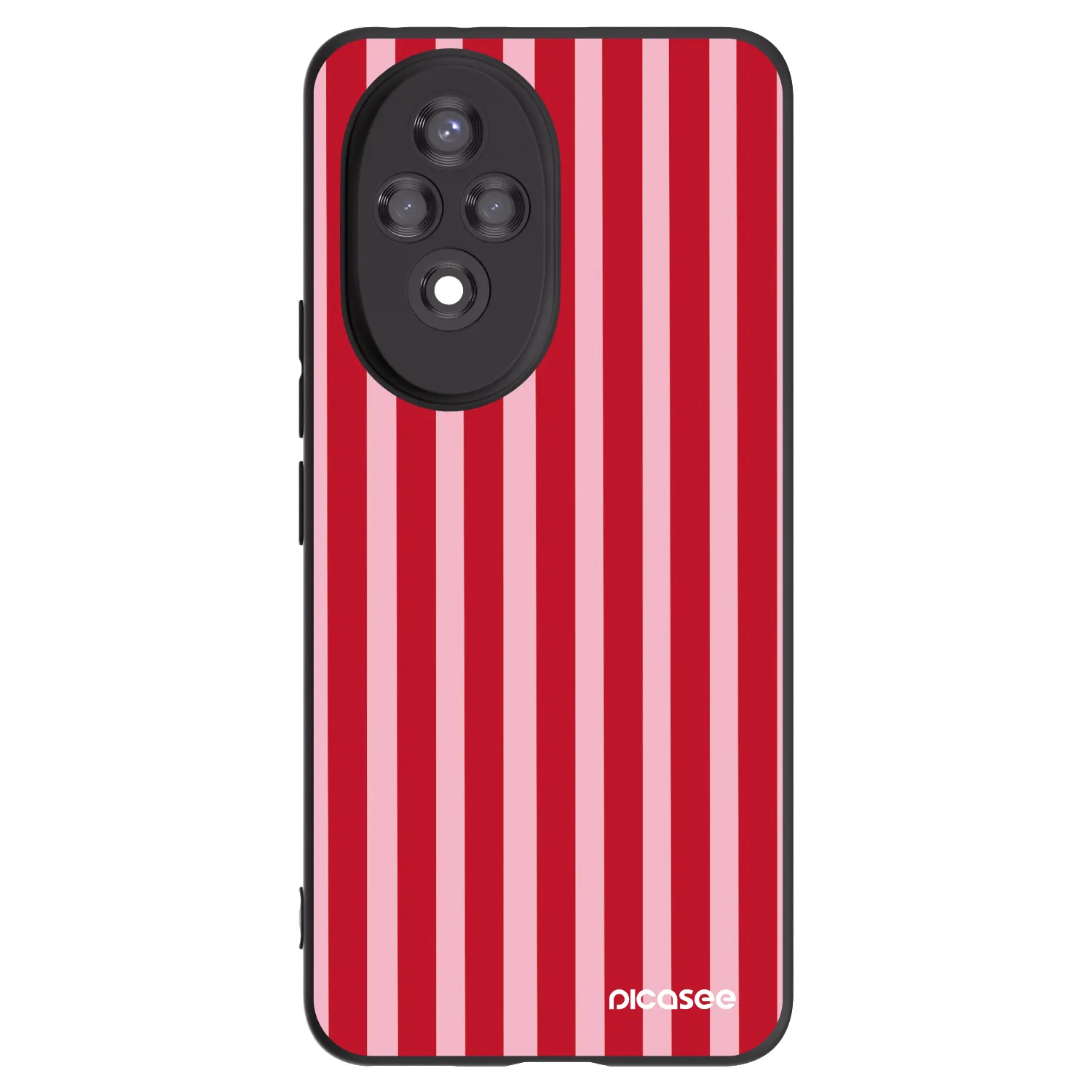 Picasee silikonski črni ovitek za Honor 200 Pro 5G - Lines red