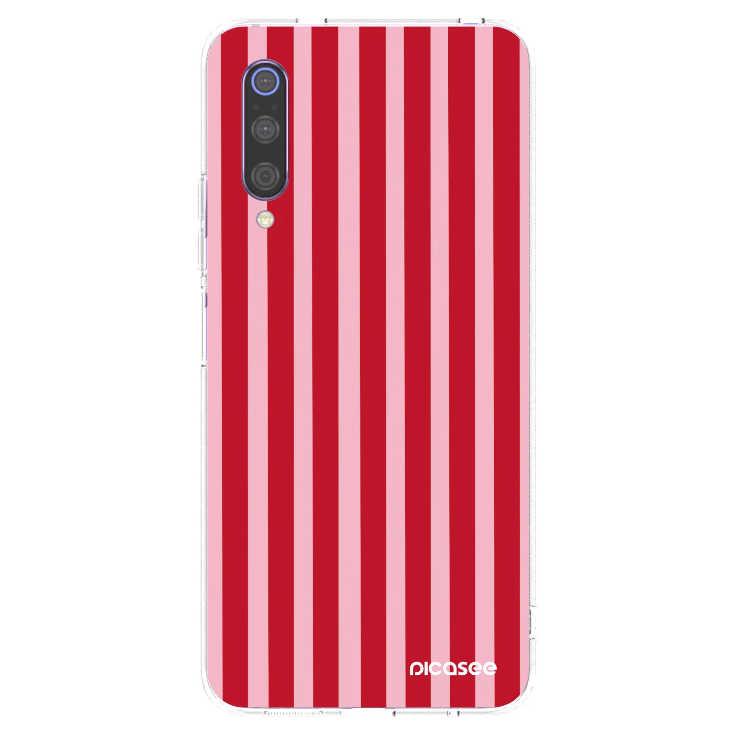 Picasee silikonski prozorni ovitek za Xiaomi Mi 9 - Lines red