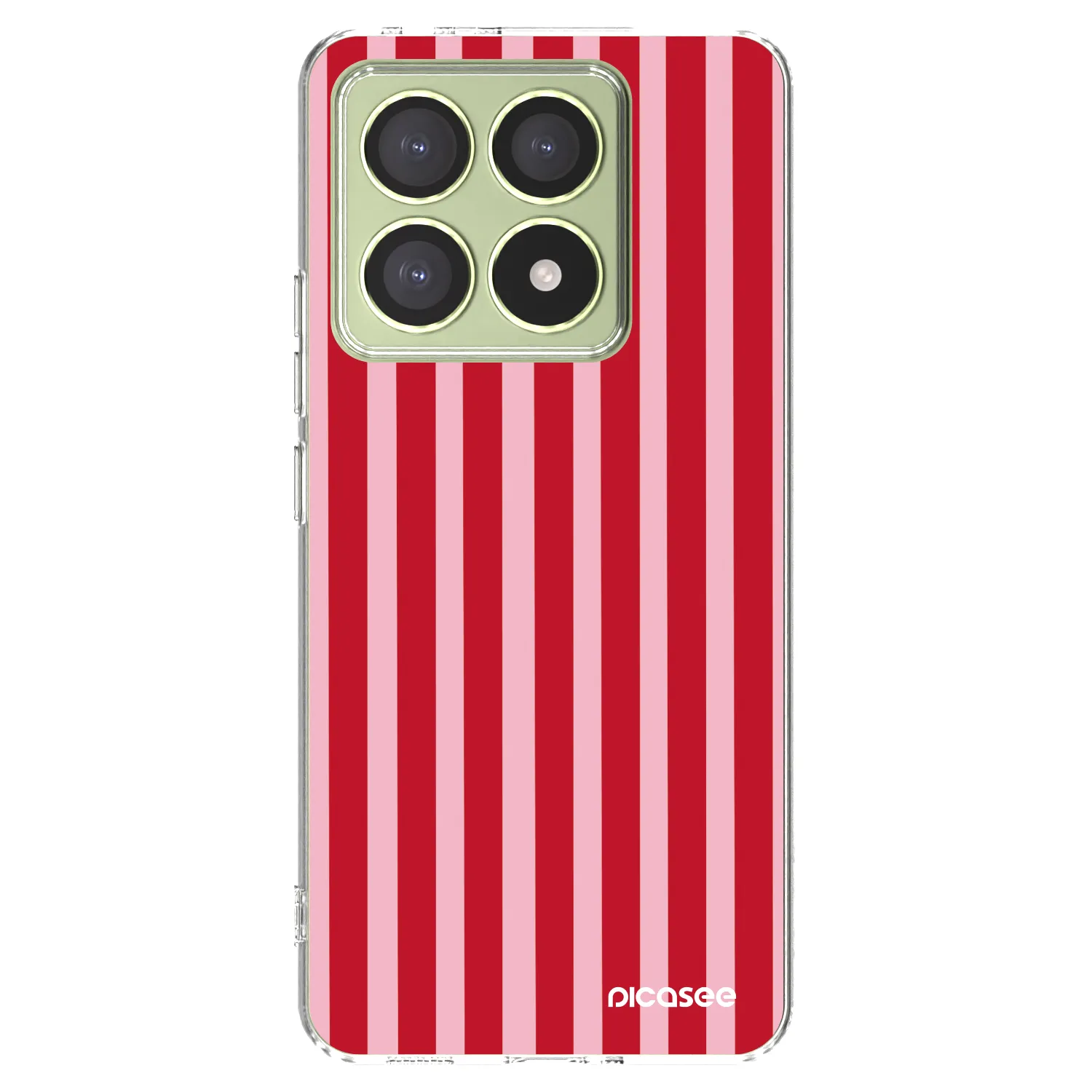 Picasee silikonski prozorni ovitek za Xiaomi 14T - Lines red