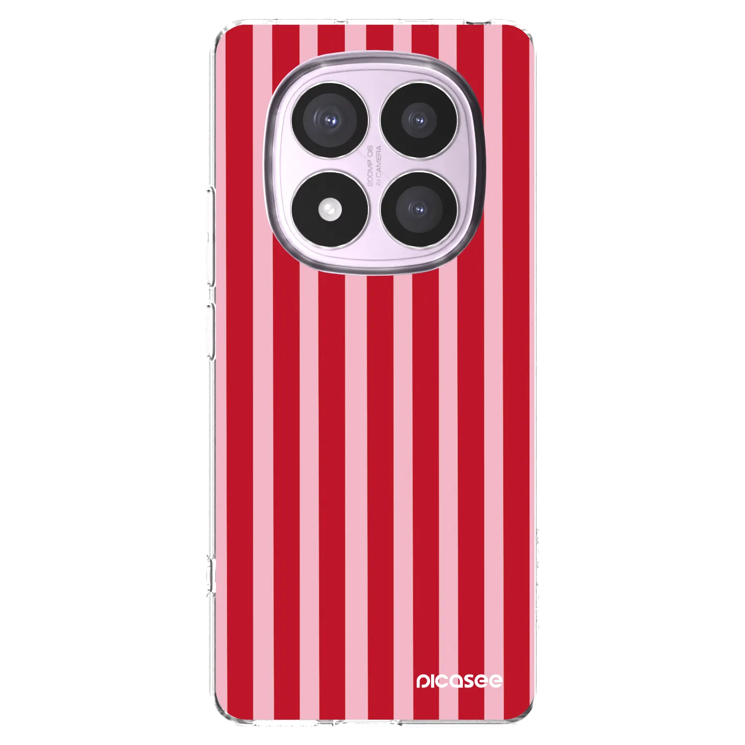 Picasee silikonski prozorni ovitek za Xiaomi Redmi Note 14 Pro 5G - Lines red