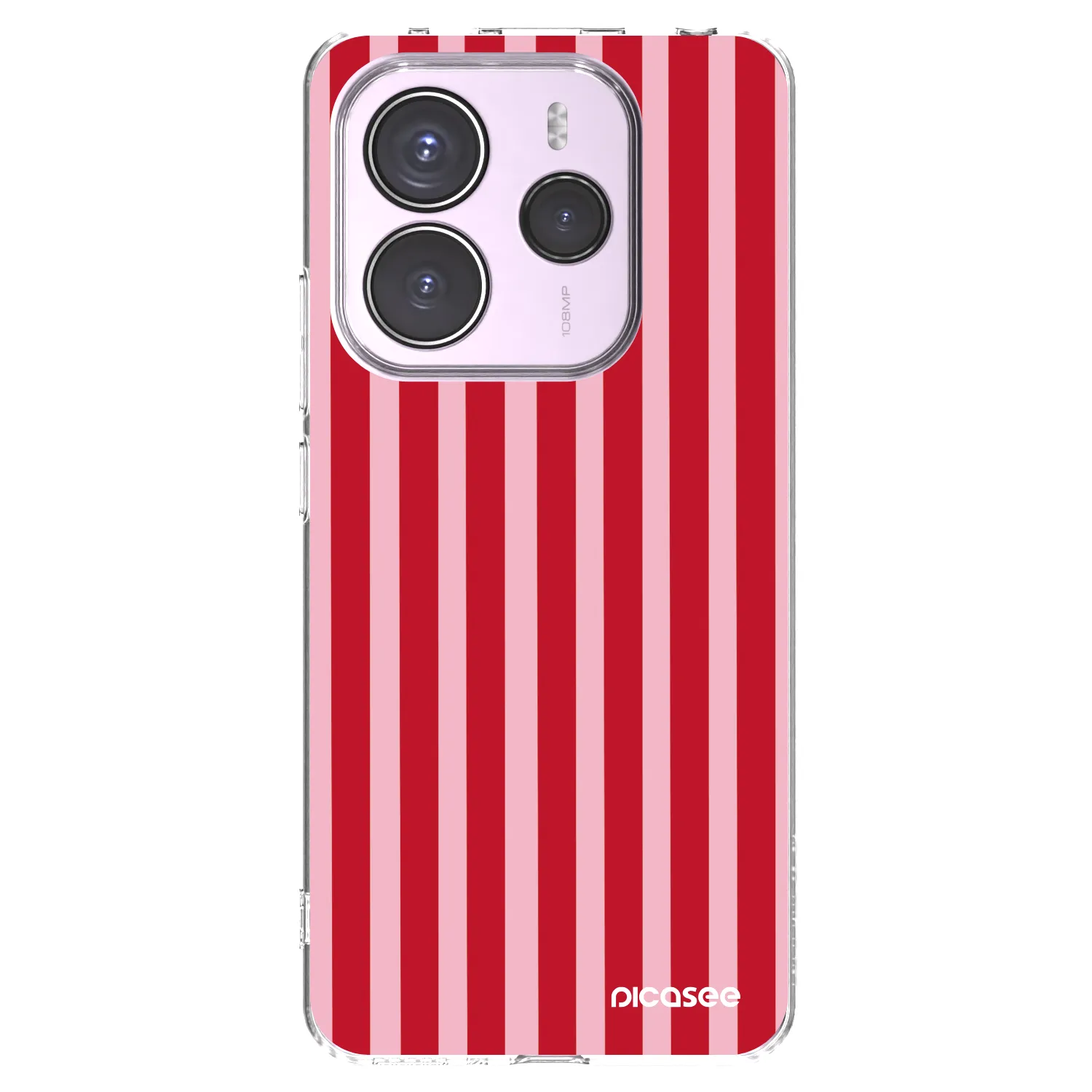 Picasee silikonski prozorni ovitek za Xiaomi Redmi Note 14 5G - Lines red