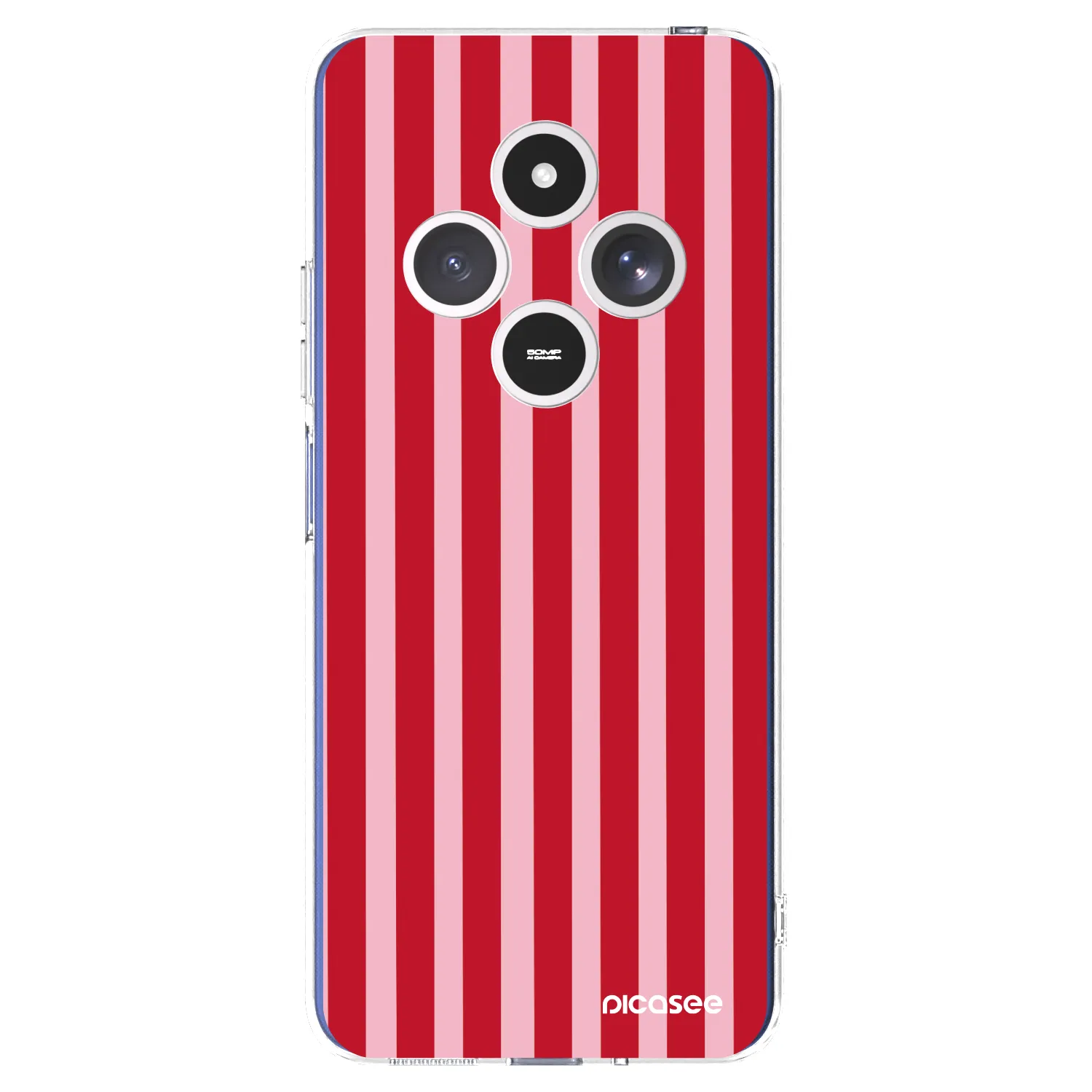 Picasee silikonski prozorni ovitek za Xiaomi Redmi 14C - Lines red