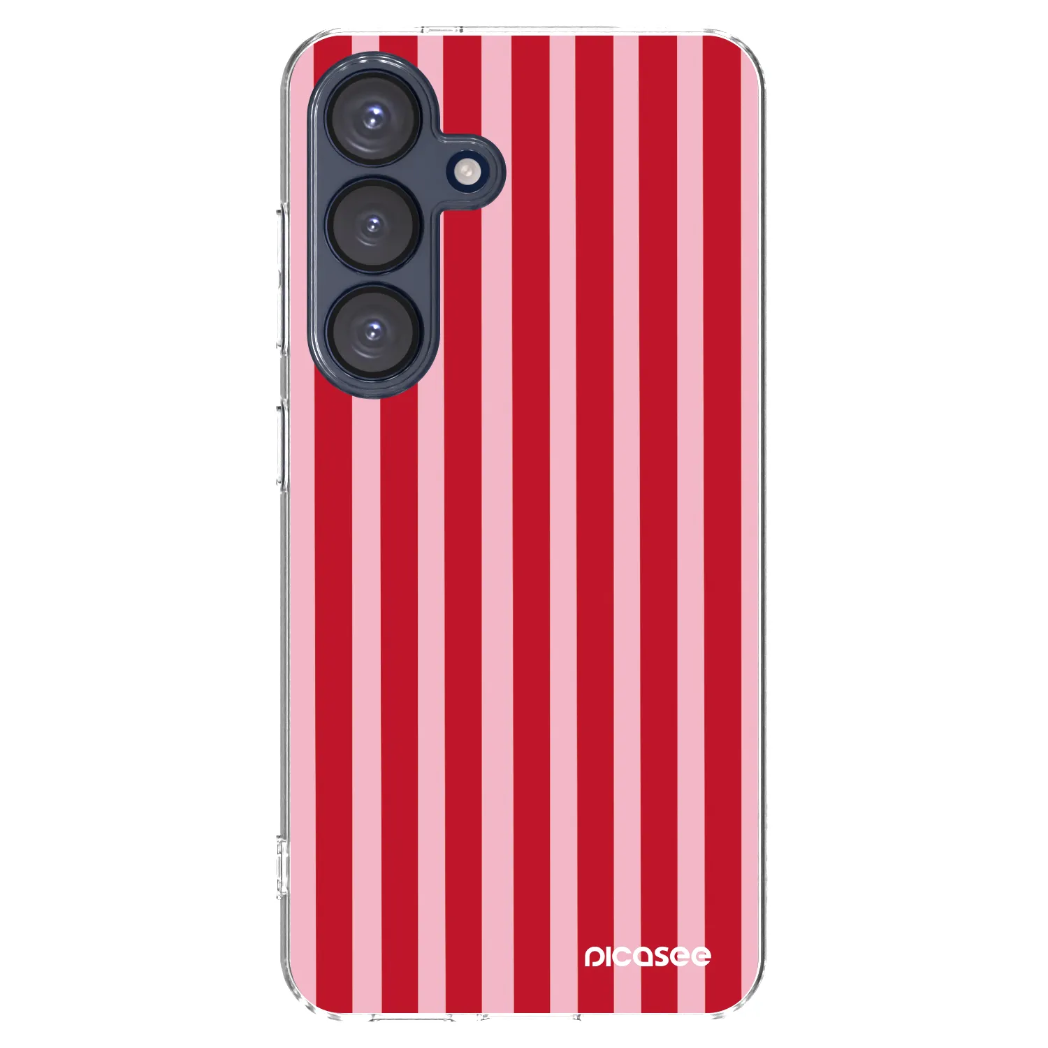 Picasee silikonski prozorni ovitek za Samsung Galaxy S25 5G - Lines red