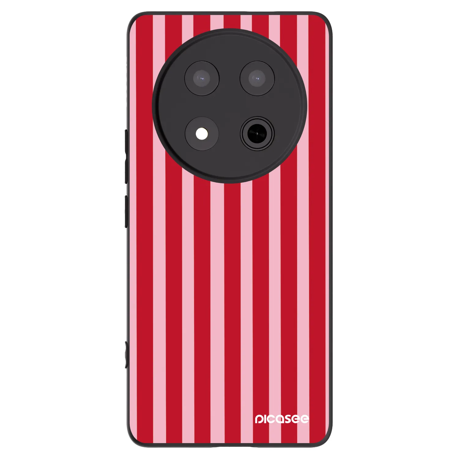 Picasee silikonski črni ovitek za Honor Magic7 Lite 5G - Lines red