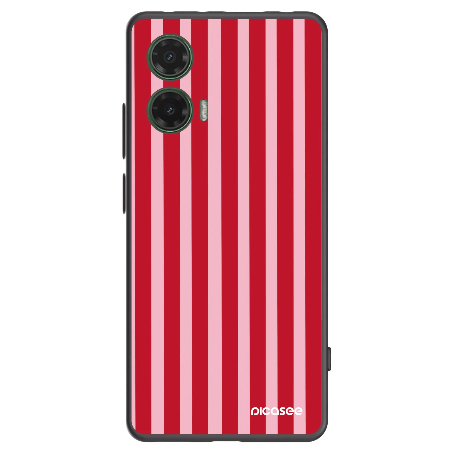 Picasee silikonski črni ovitek za Motorola Moto G35 5G - Lines red