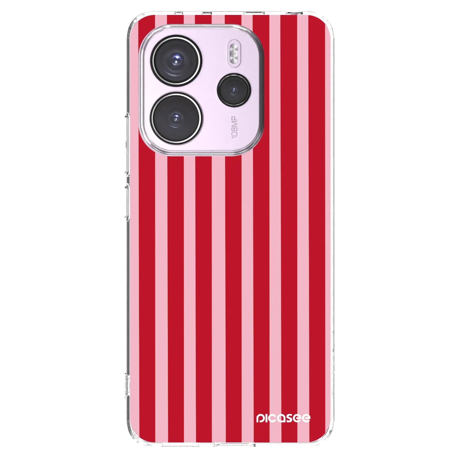 Picasee silikonski prozorni ovitek za Xiaomi Redmi Note 14 4G - Lines red