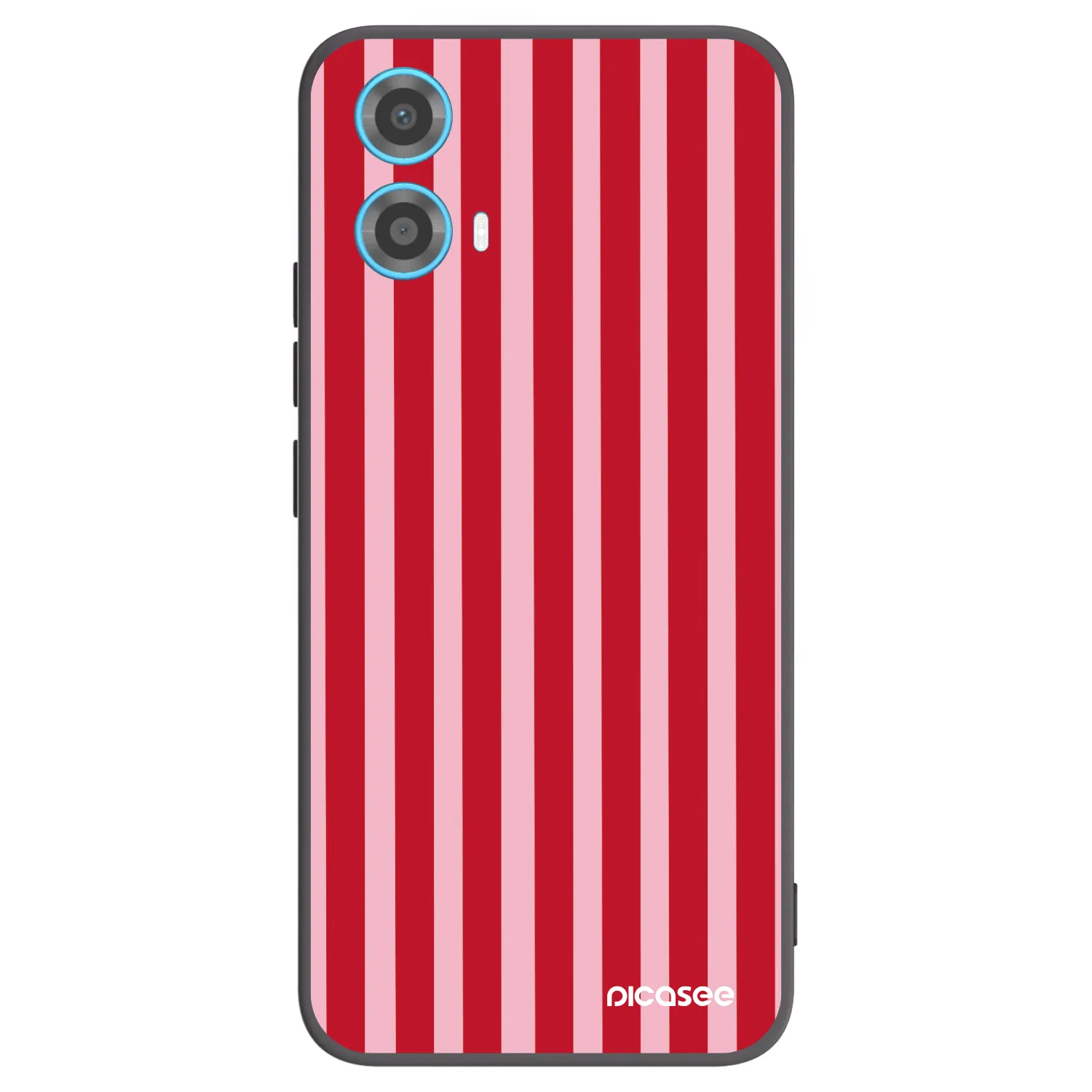 Picasee silikonski črni ovitek za Motorola Moto G34 5G - Lines red