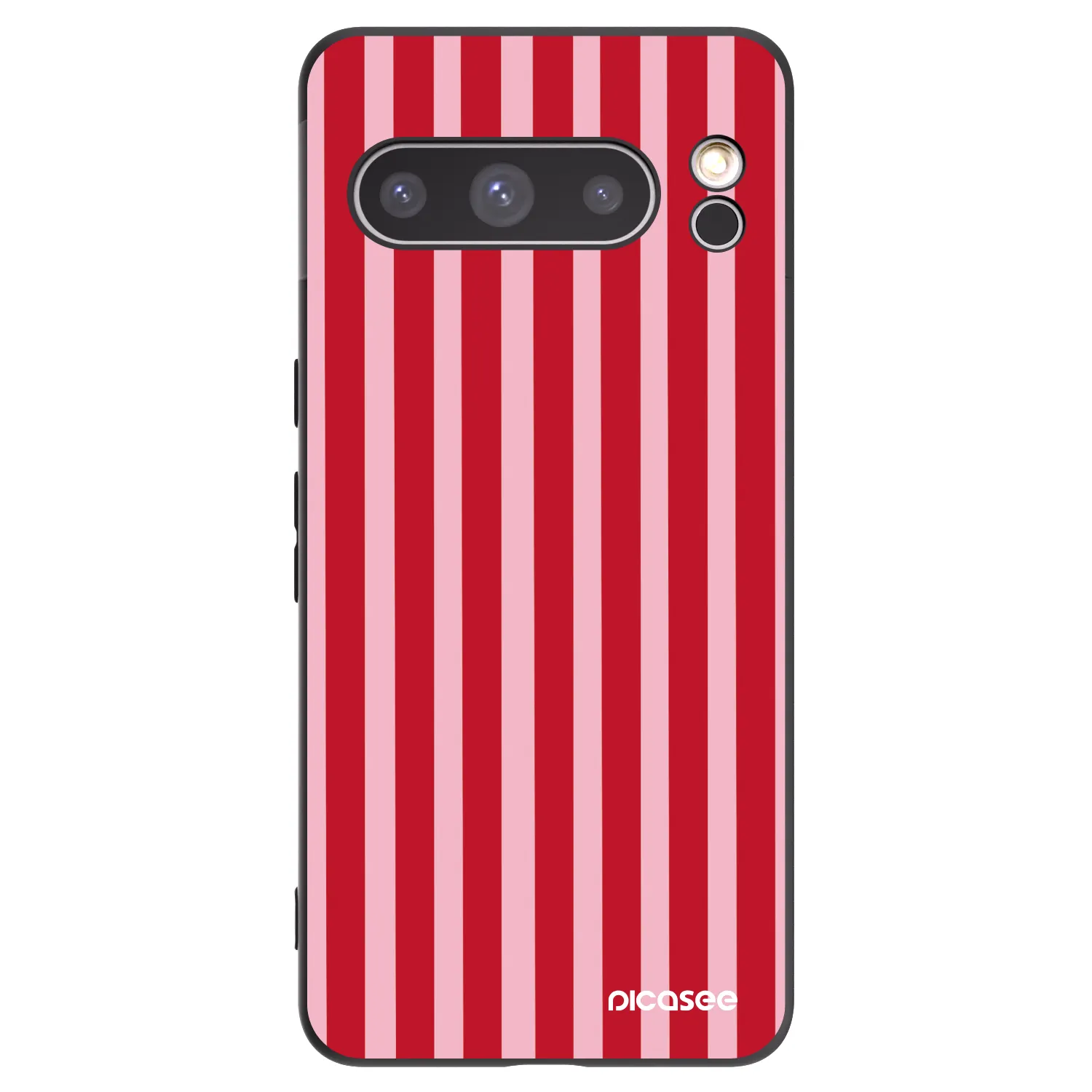 Picasee silikonski črni ovitek za Google Pixel 8 Pro - Lines red