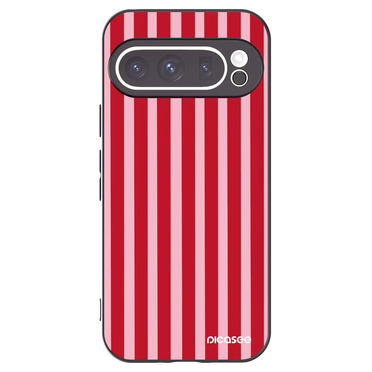 Picasee silikonski črni ovitek za Google Pixel 9 Pro - Lines red