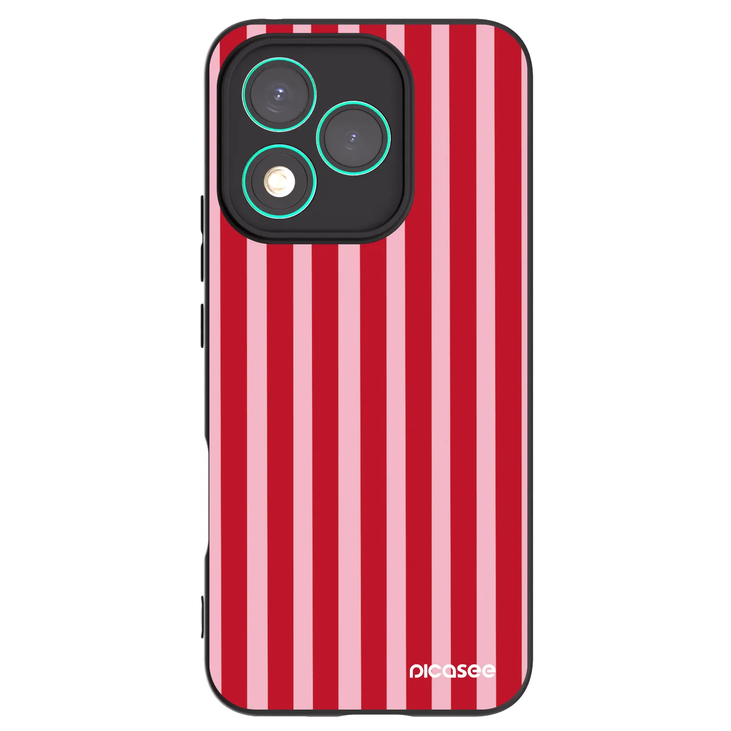 Picasee silikonski črni ovitek za Honor 400 Lite 5G - Lines red