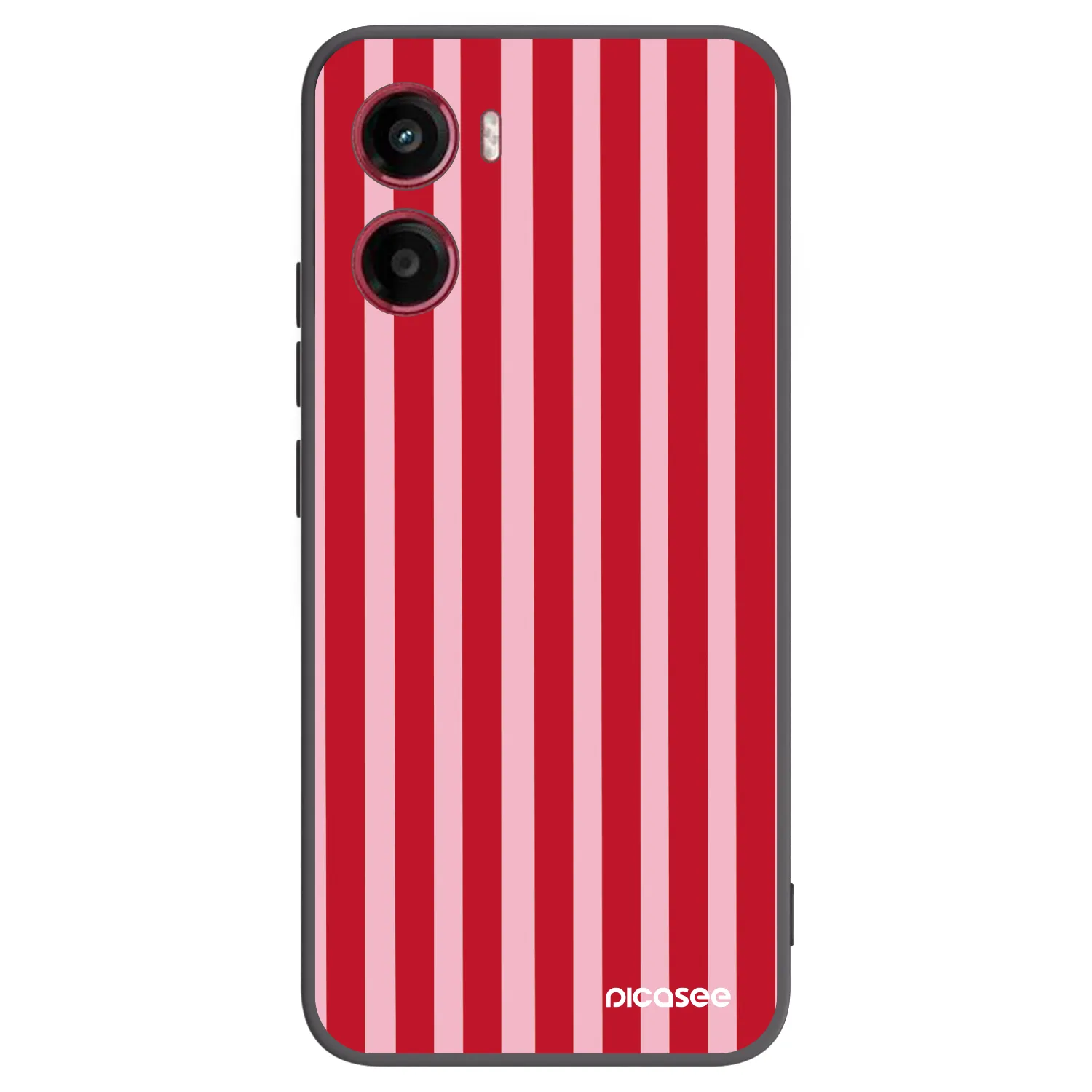 Picasee silikonski črni ovitek za Motorola Moto G05 - Lines red