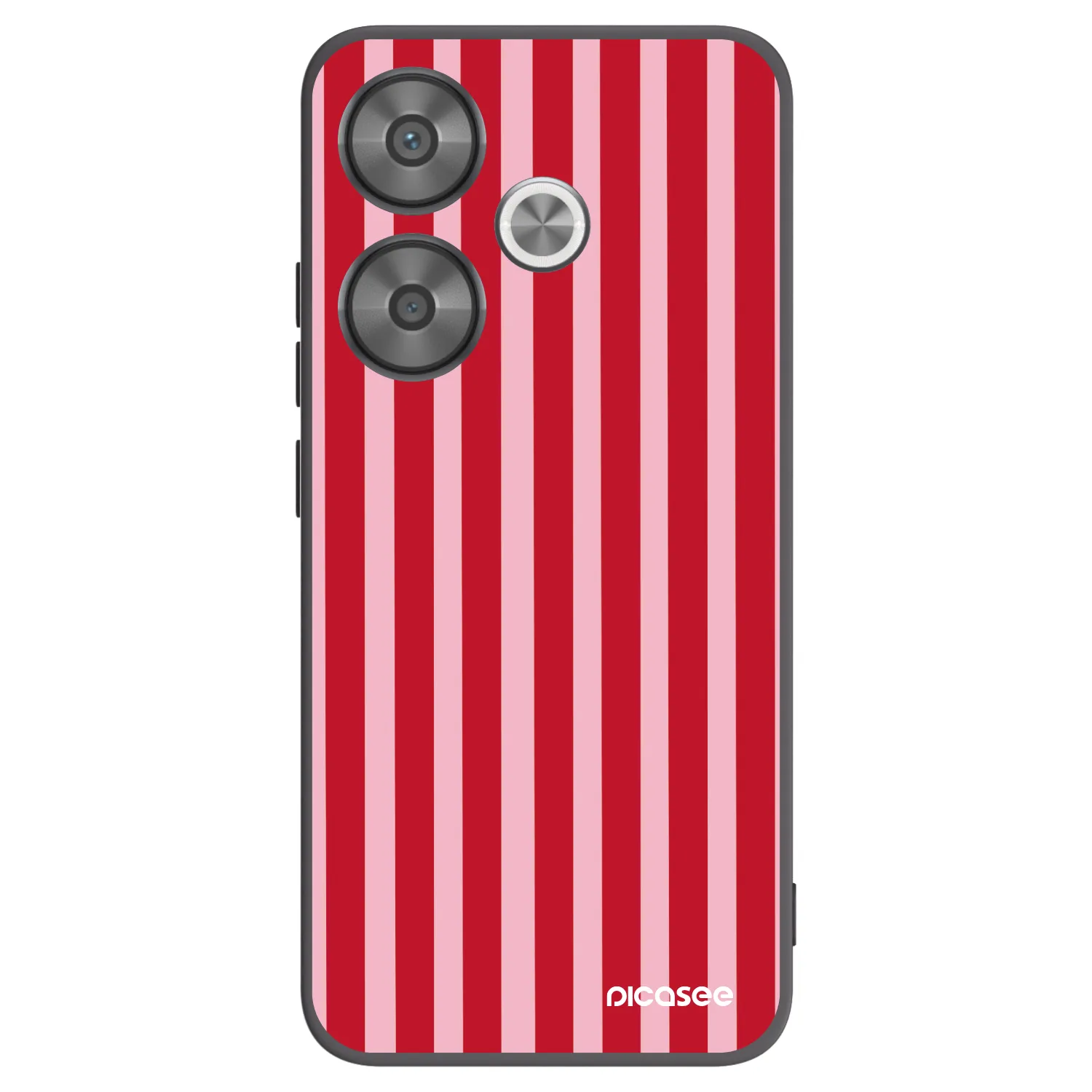 Picasee silikonski črni ovitek za Xiaomi Poco F6 - Lines red