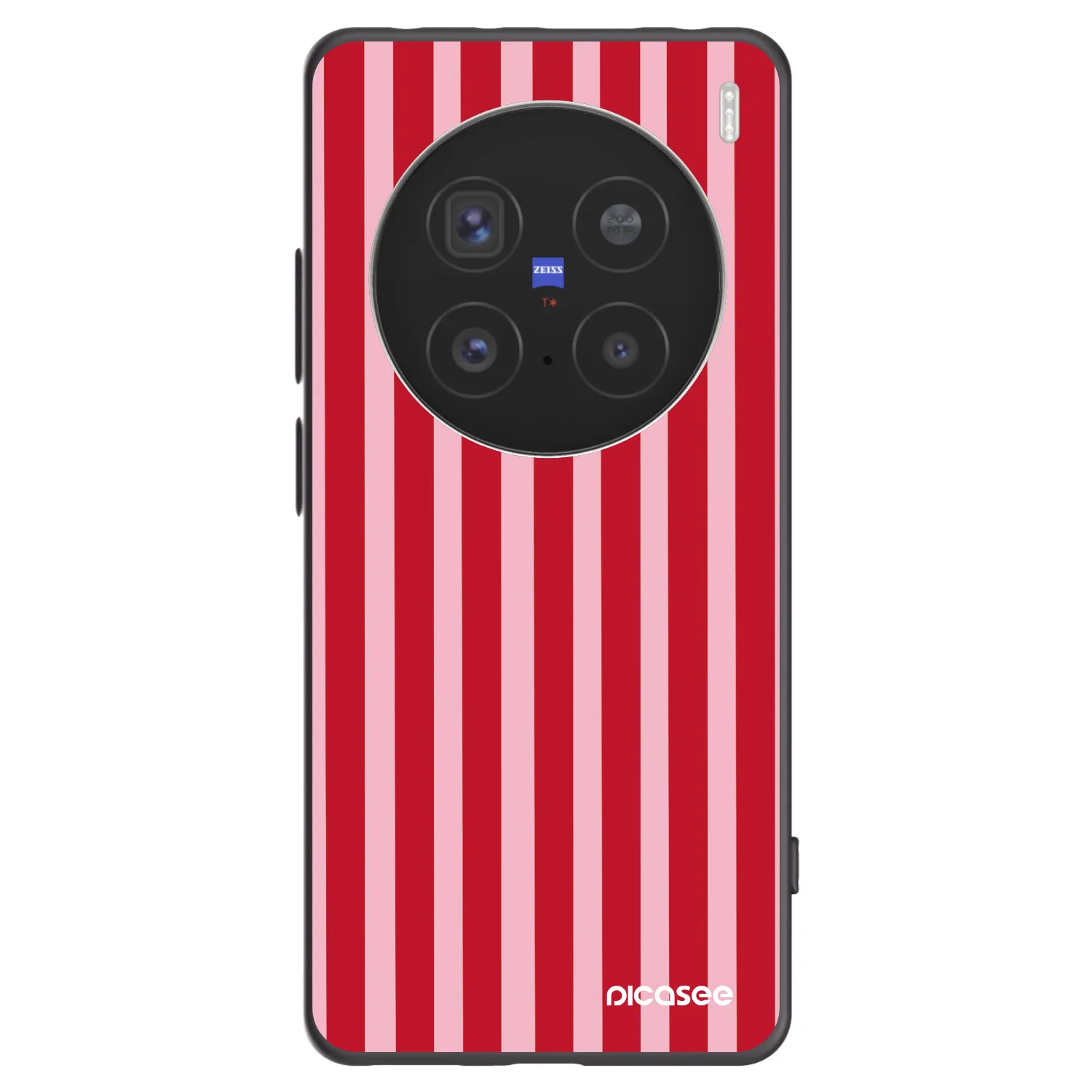 Picasee silikonski črni ovitek za Vivo X200 Pro - Lines red
