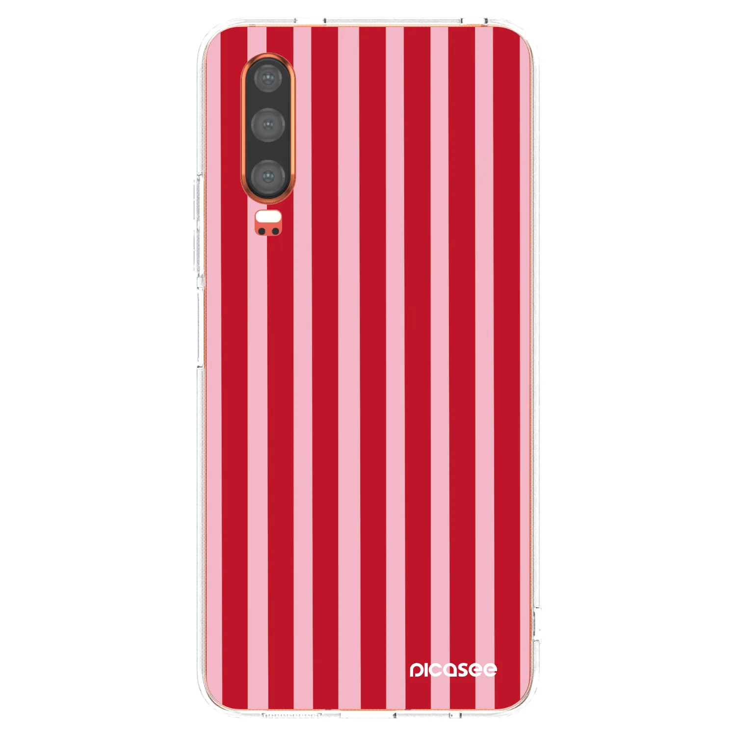 Picasee silikonski prozorni ovitek za Huawei P30 - Lines red