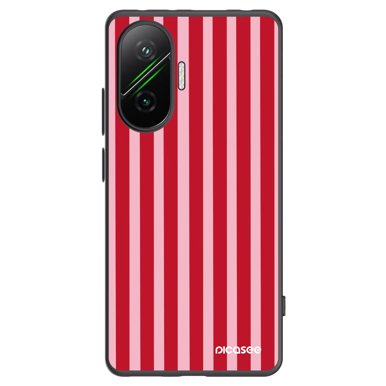 Picasee silikonski črni ovitek za Xiaomi Poco F7 5G - Lines red