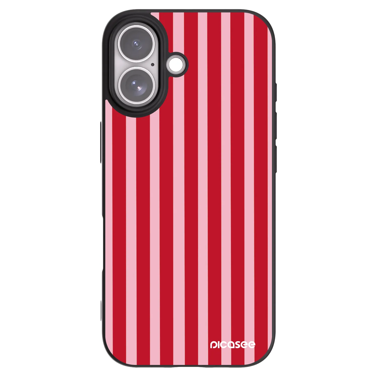 Picasee silikonski črni ovitek za Apple iPhone 17 - Lines red