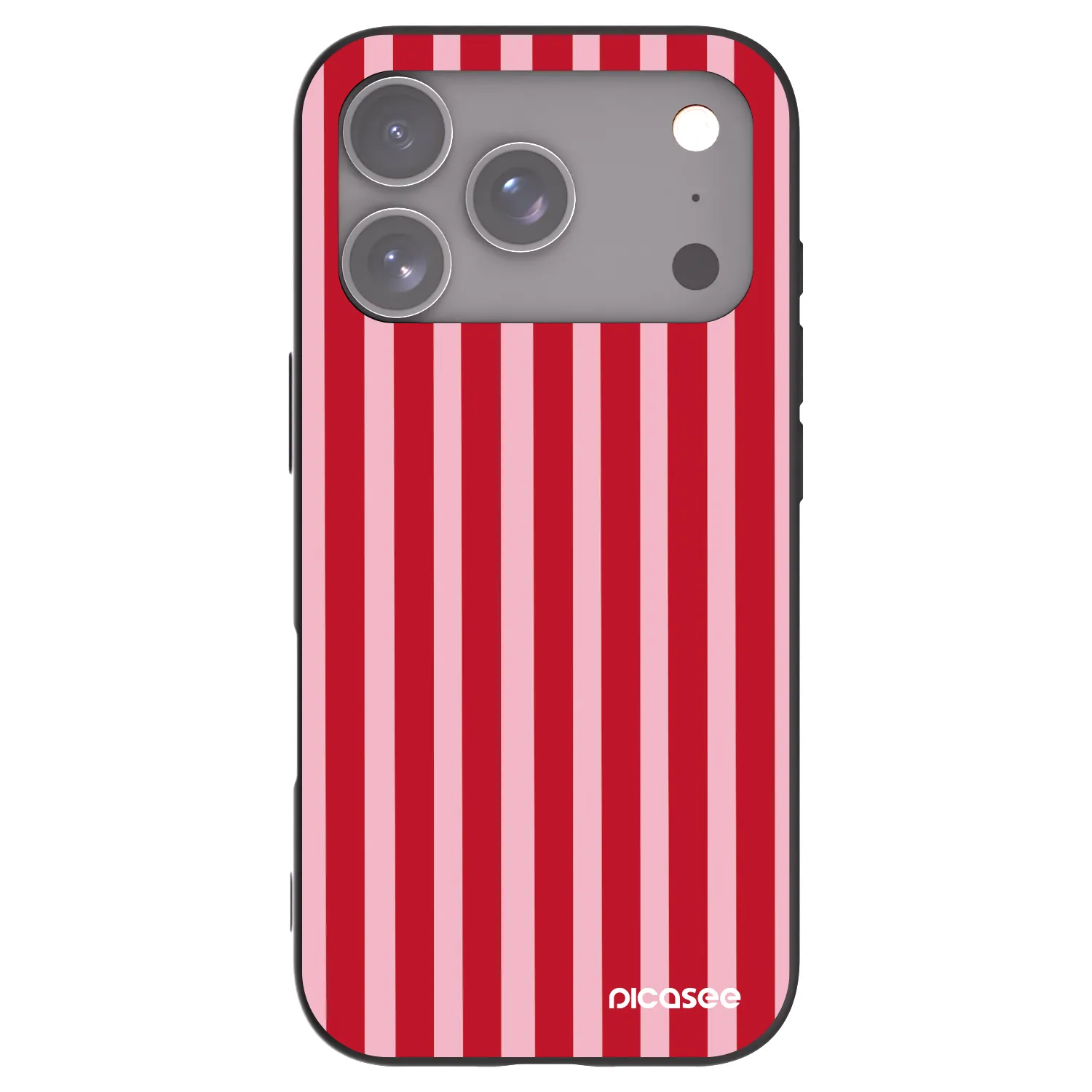 Picasee silikonski črni ovitek za Apple iPhone 17 Pro - Lines red
