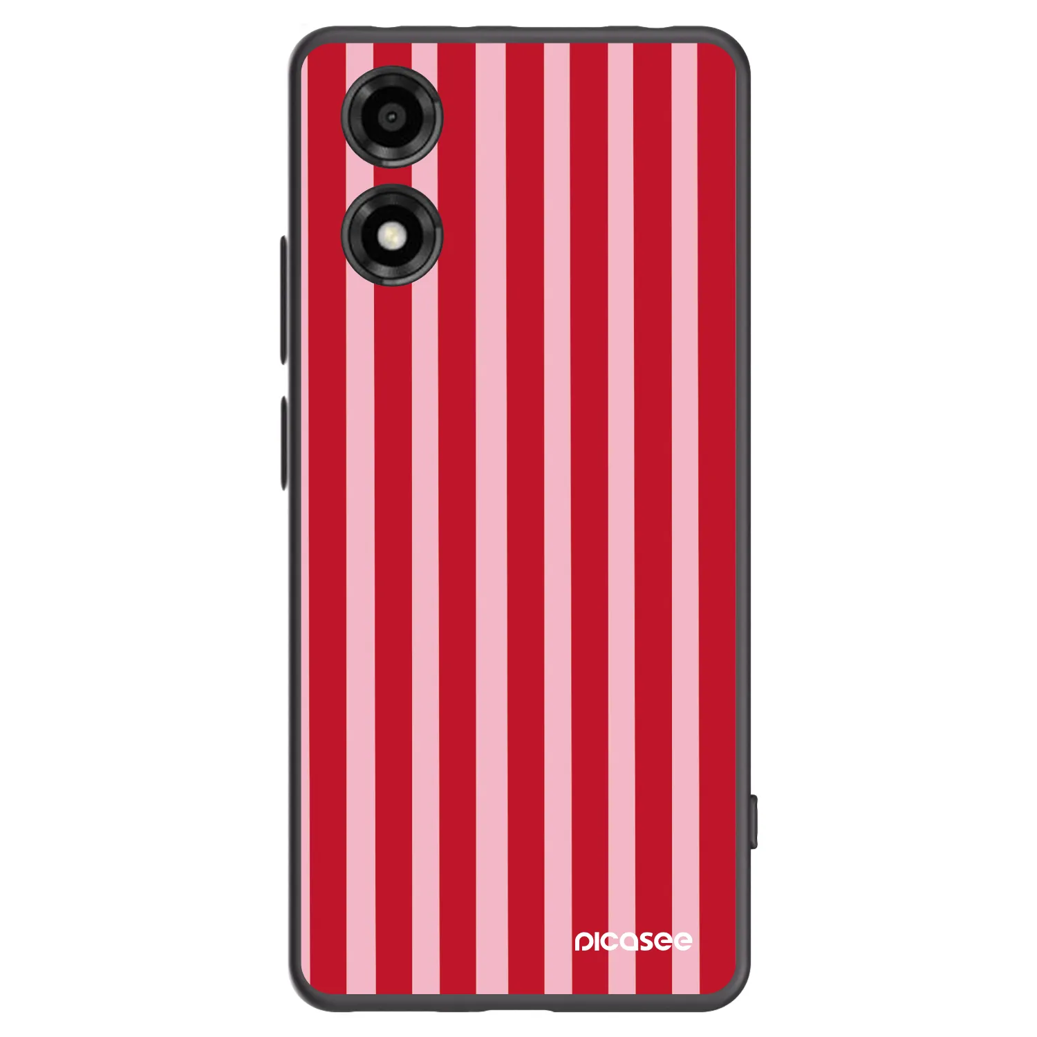 Picasee silikonski črni ovitek za Motorola Moto E14 - Lines red