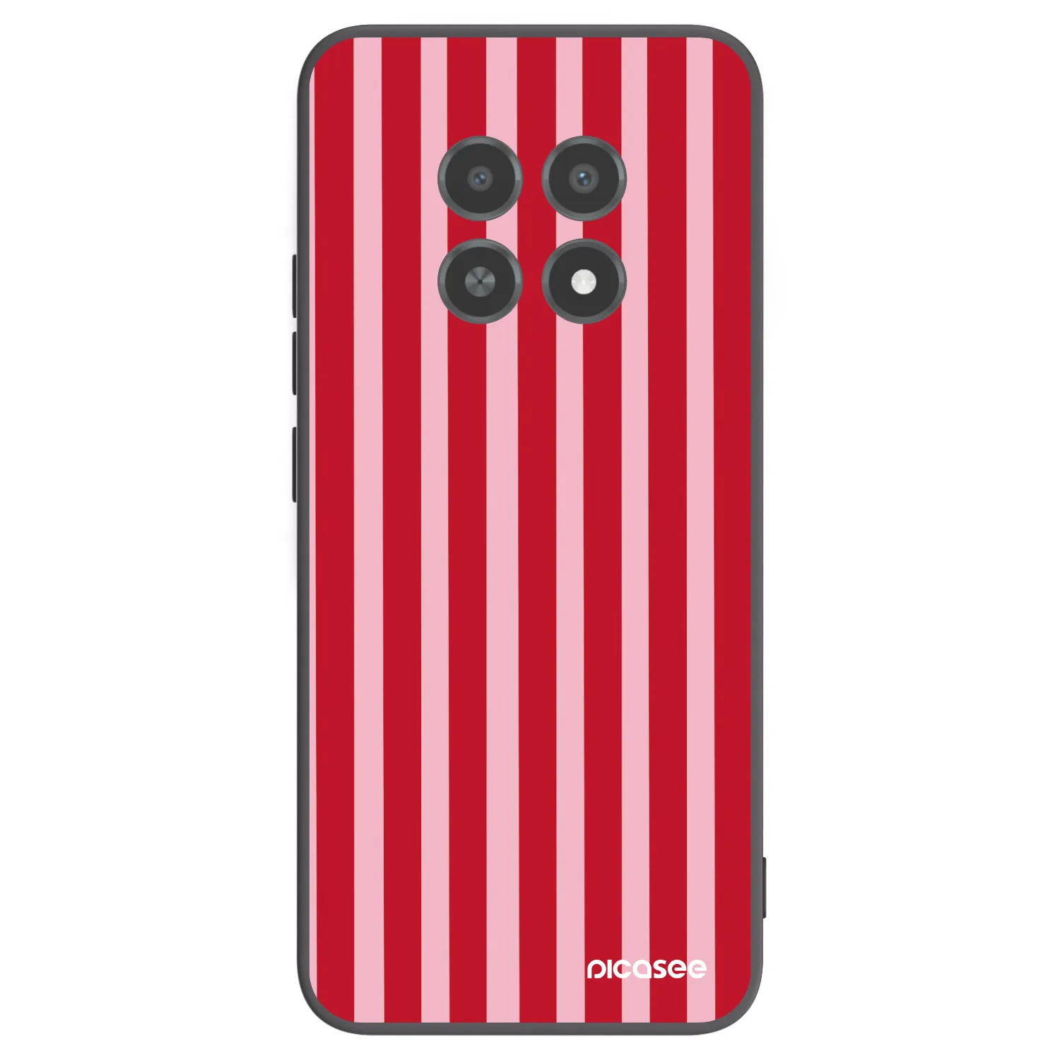 Picasee silikonski črni ovitek za Realme 12X - Lines red