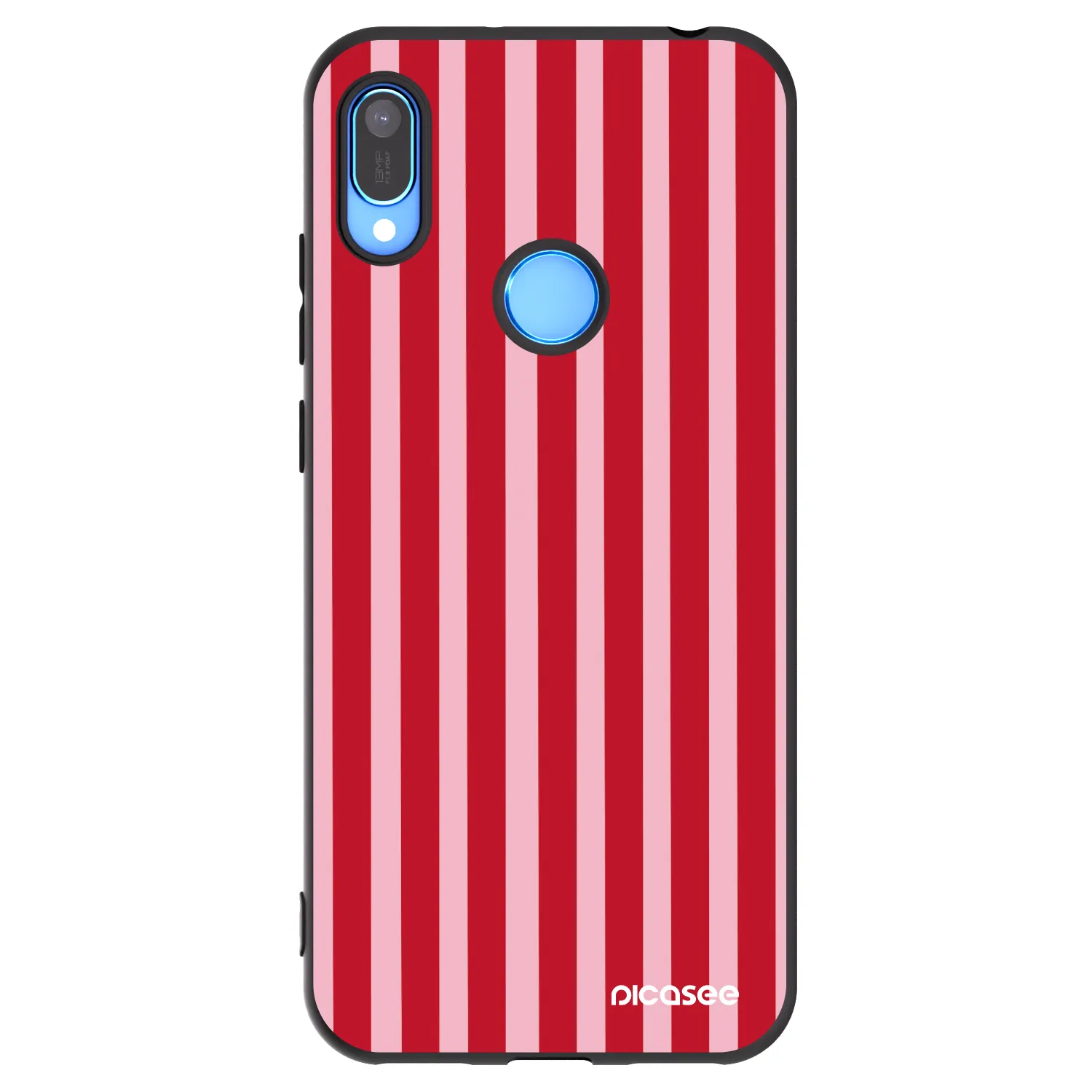 Picasee silikonski črni ovitek za Huawei Y6 2019 - Lines red