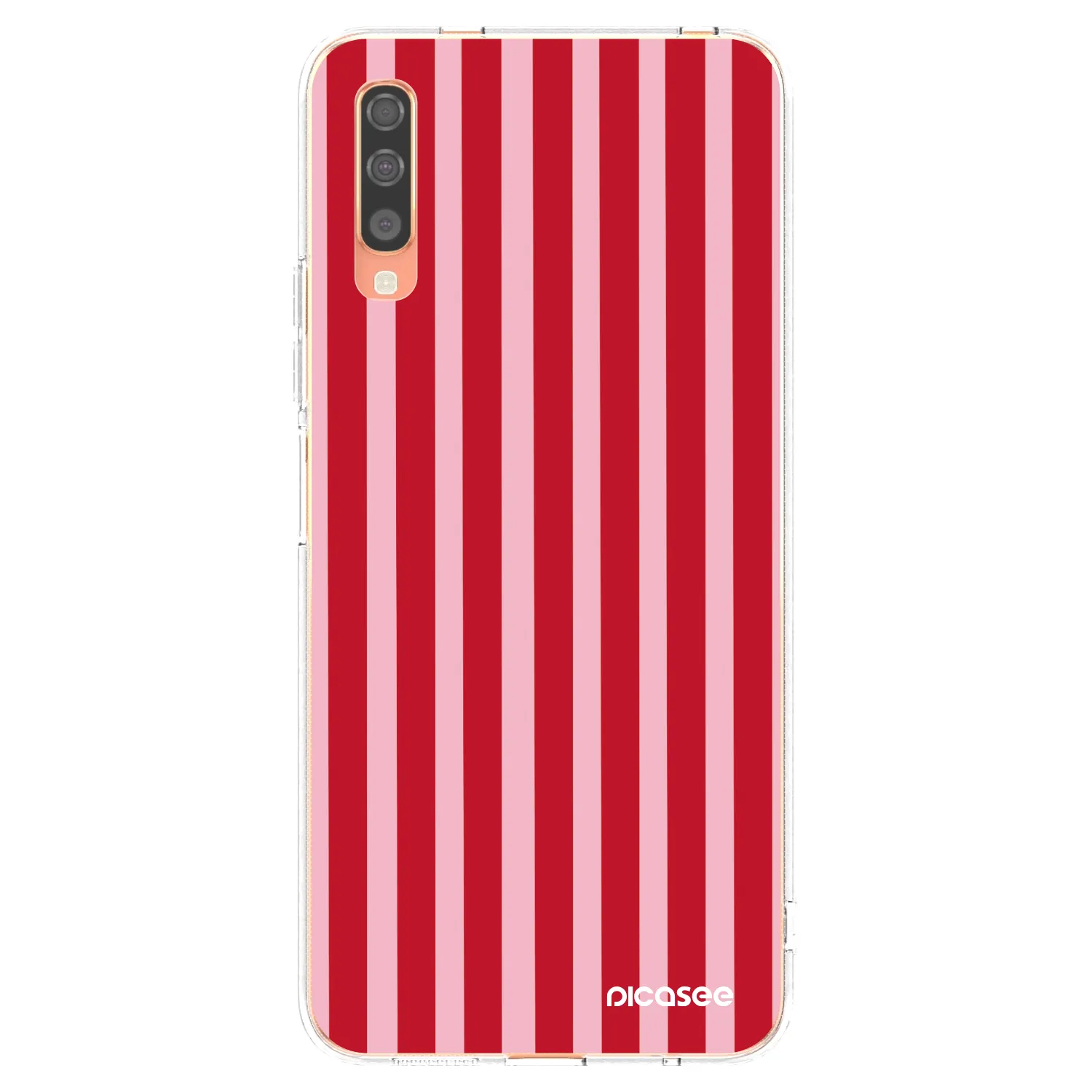 Picasee silikonski prozorni ovitek za Samsung Galaxy A70 A705F - Lines red