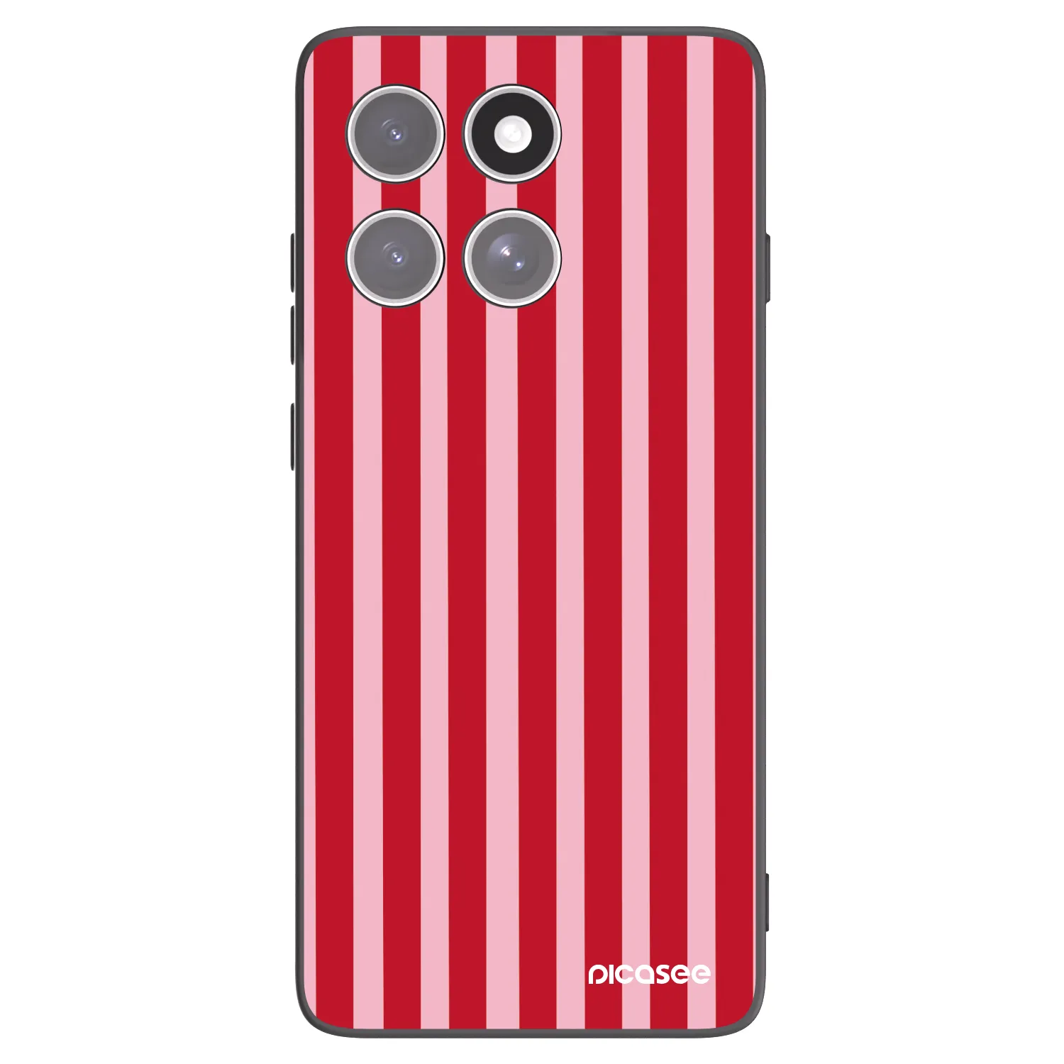 Picasee silikonski črni ovitek za Motorola Edge 60 Pro - Lines red