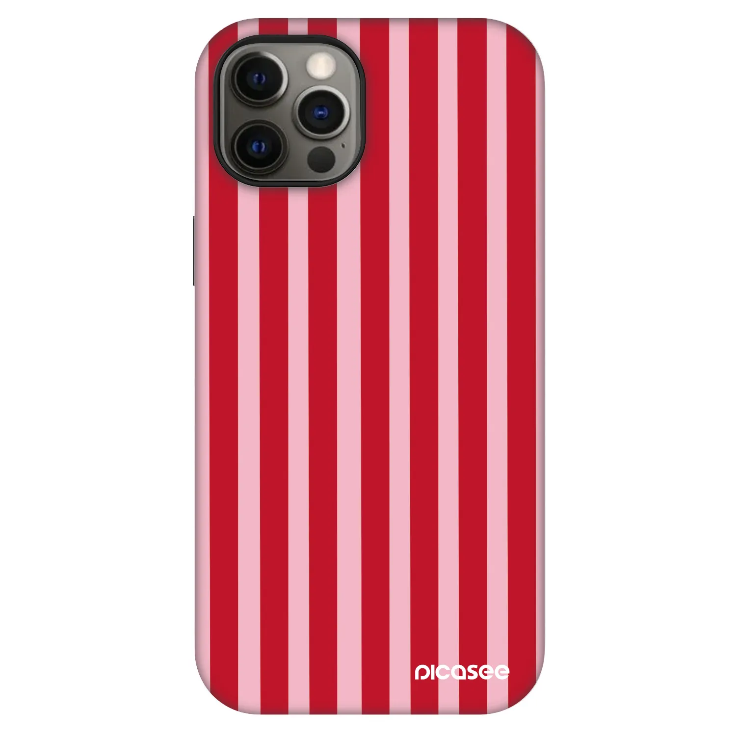 Picasee Fashion Case MagSafe za Apple iPhone 12 Pro - Lines red