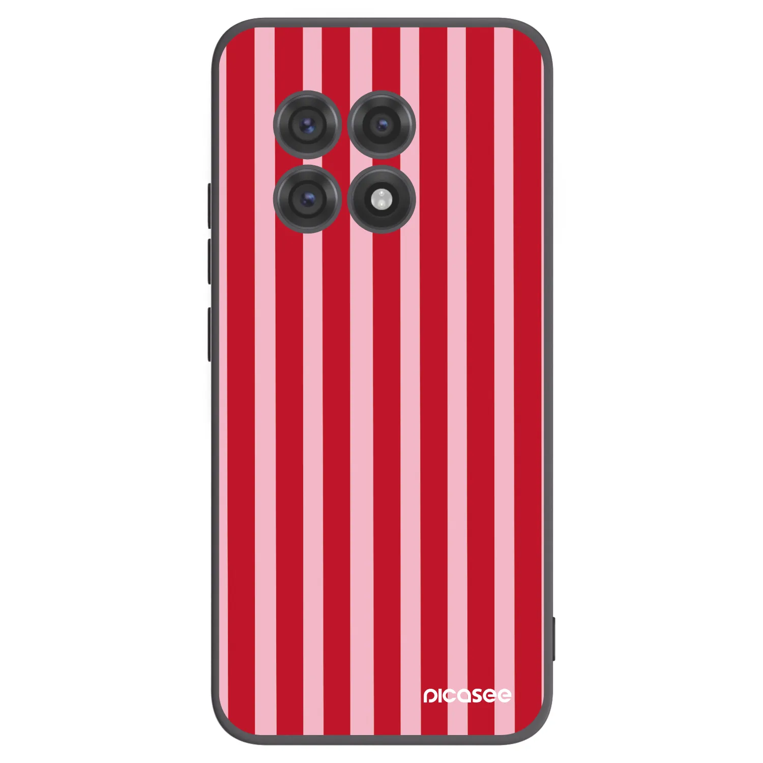Picasee silikonski črni ovitek za OnePlus 13R 5G - Lines red