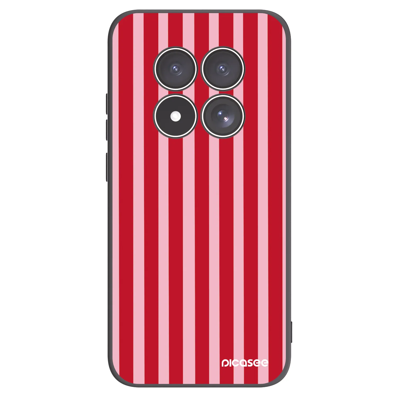 Picasee silikonski črni ovitek za Xiaomi Redmi Note 15 Pro 4G - Lines red