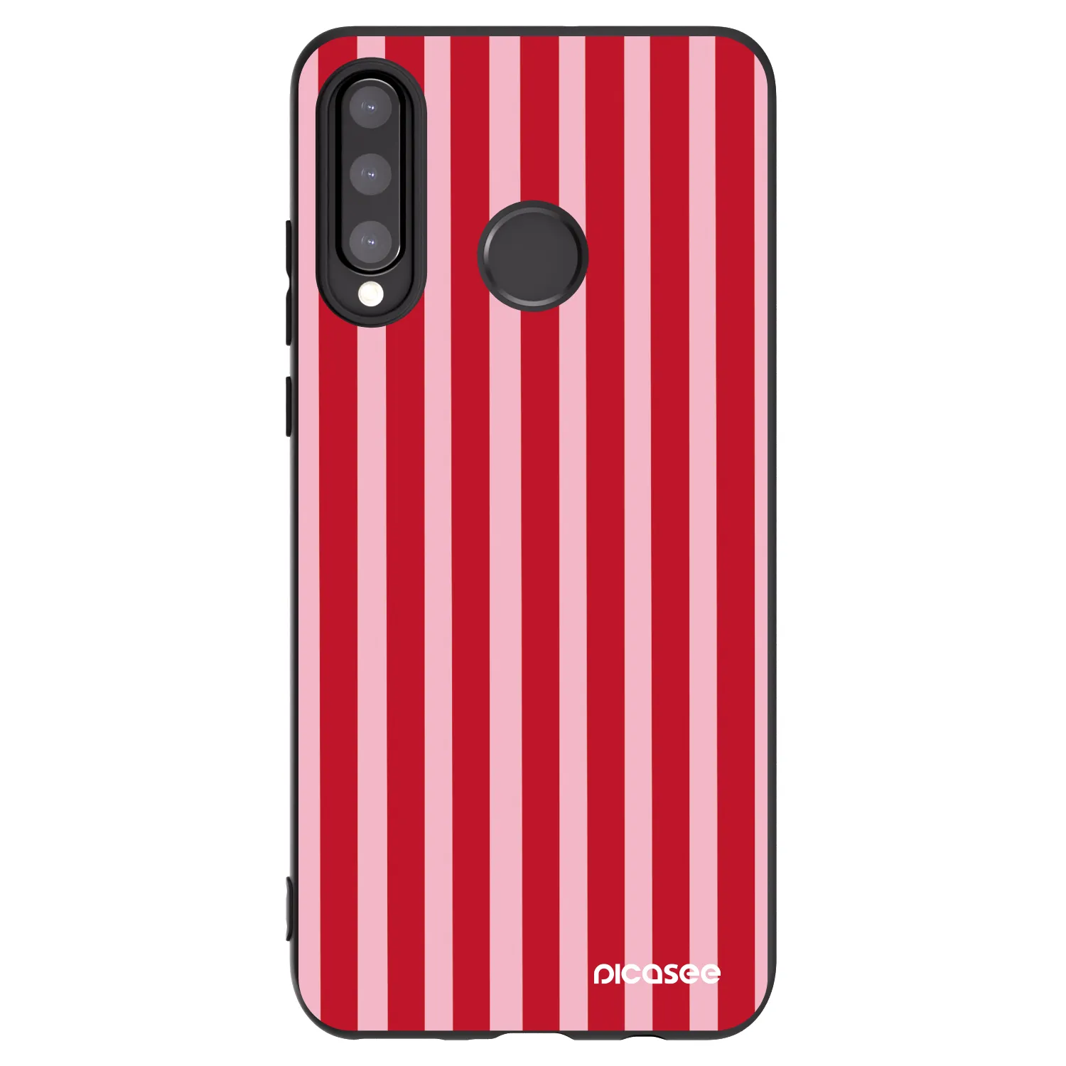 Picasee silikonski črni ovitek za Huawei P30 Lite - Lines red