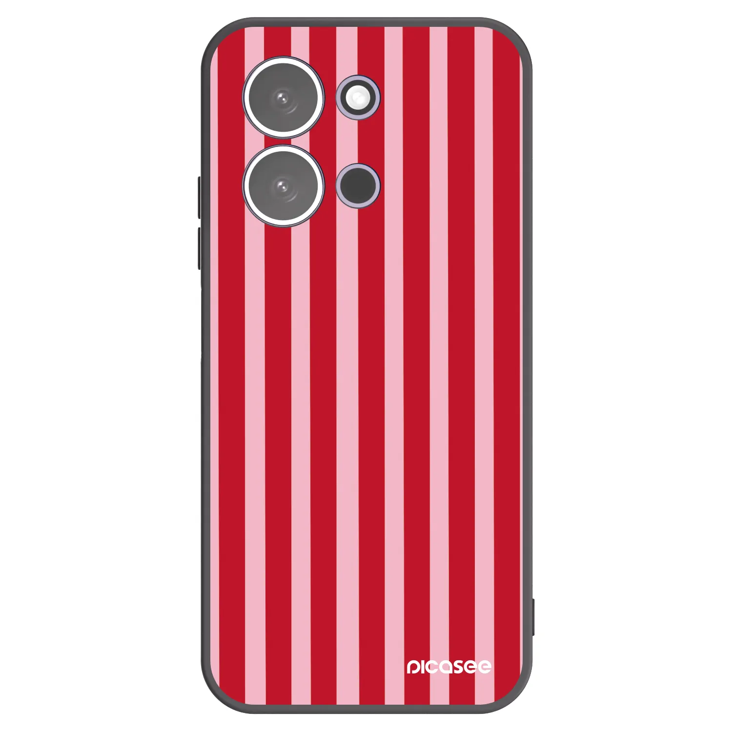 Picasee silikonski črni ovitek za Xiaomi Redmi 15C 5G - Lines red