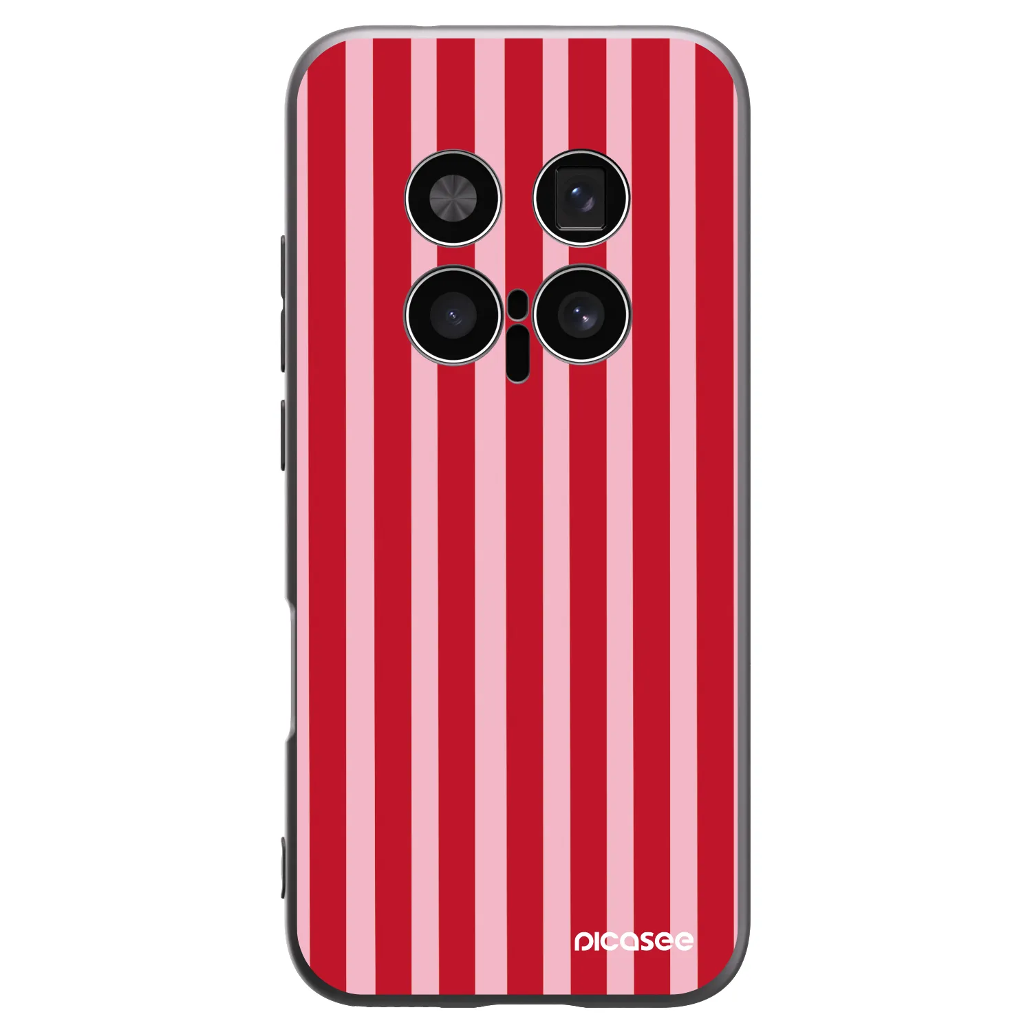 Picasee silikonski črni ovitek za Honor Magic8 Pro 5G - Lines red