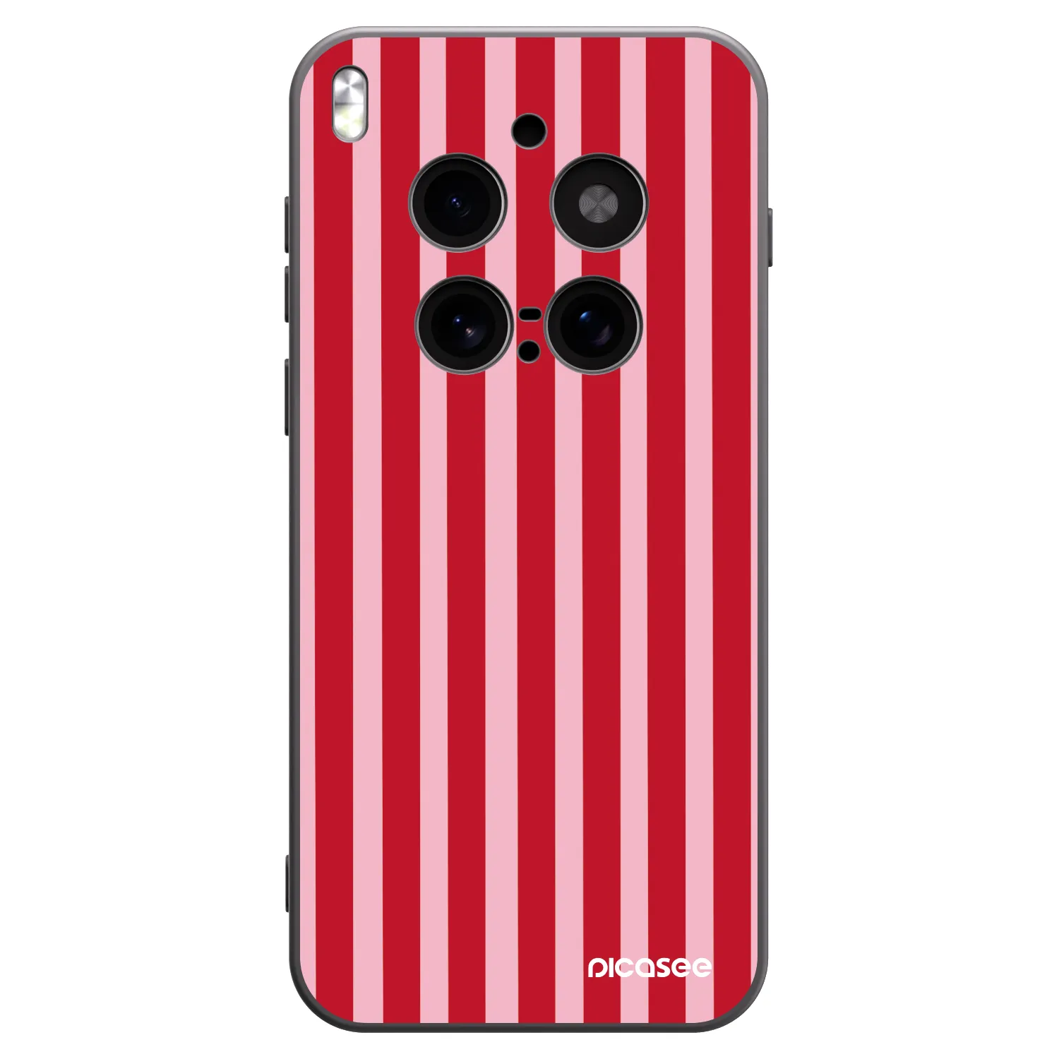 Picasee silikonski črni ovitek za Vivo X300 Pro - Lines red