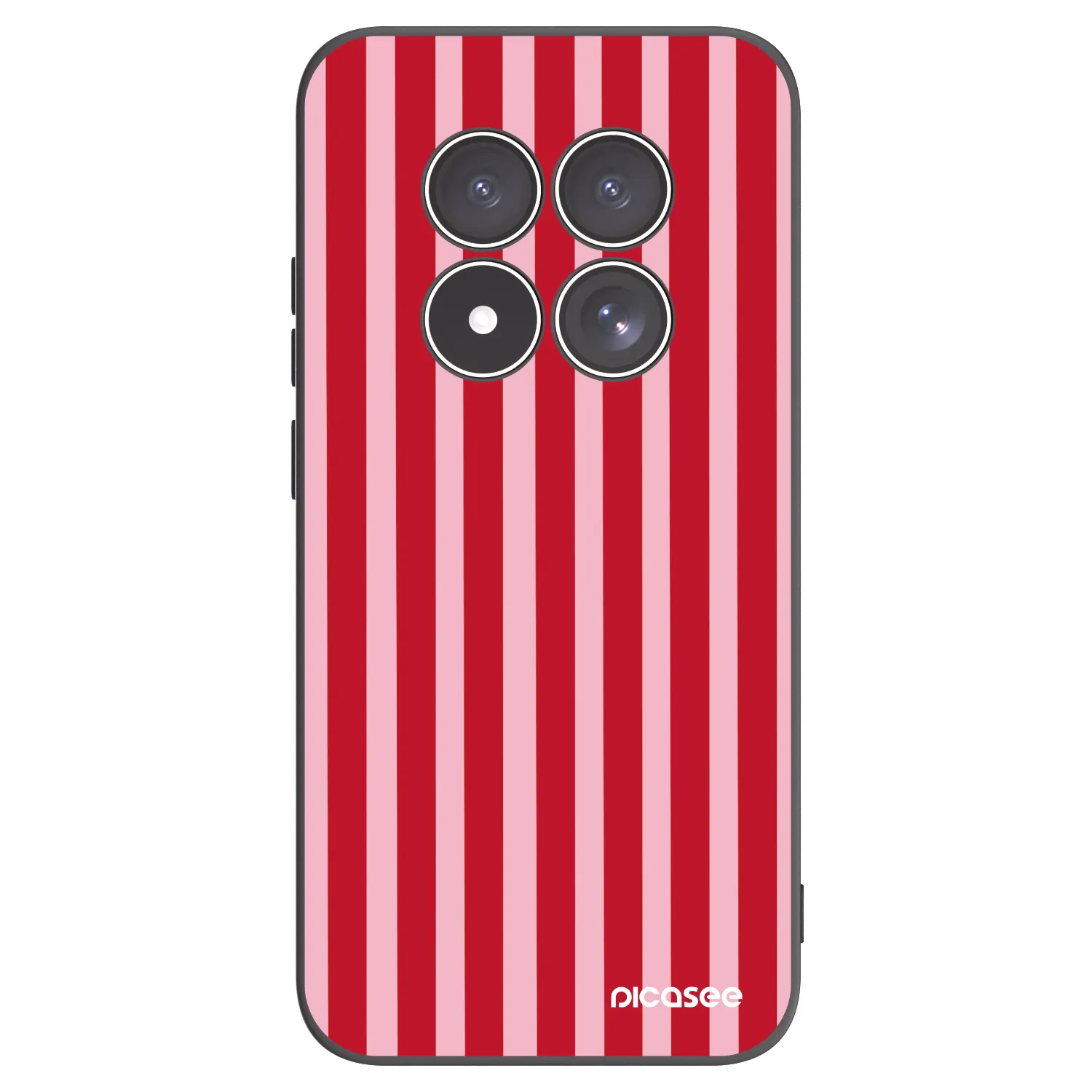 Picasee silikonski črni ovitek za Xiaomi Redmi Note 15 Pro 5G - Lines red